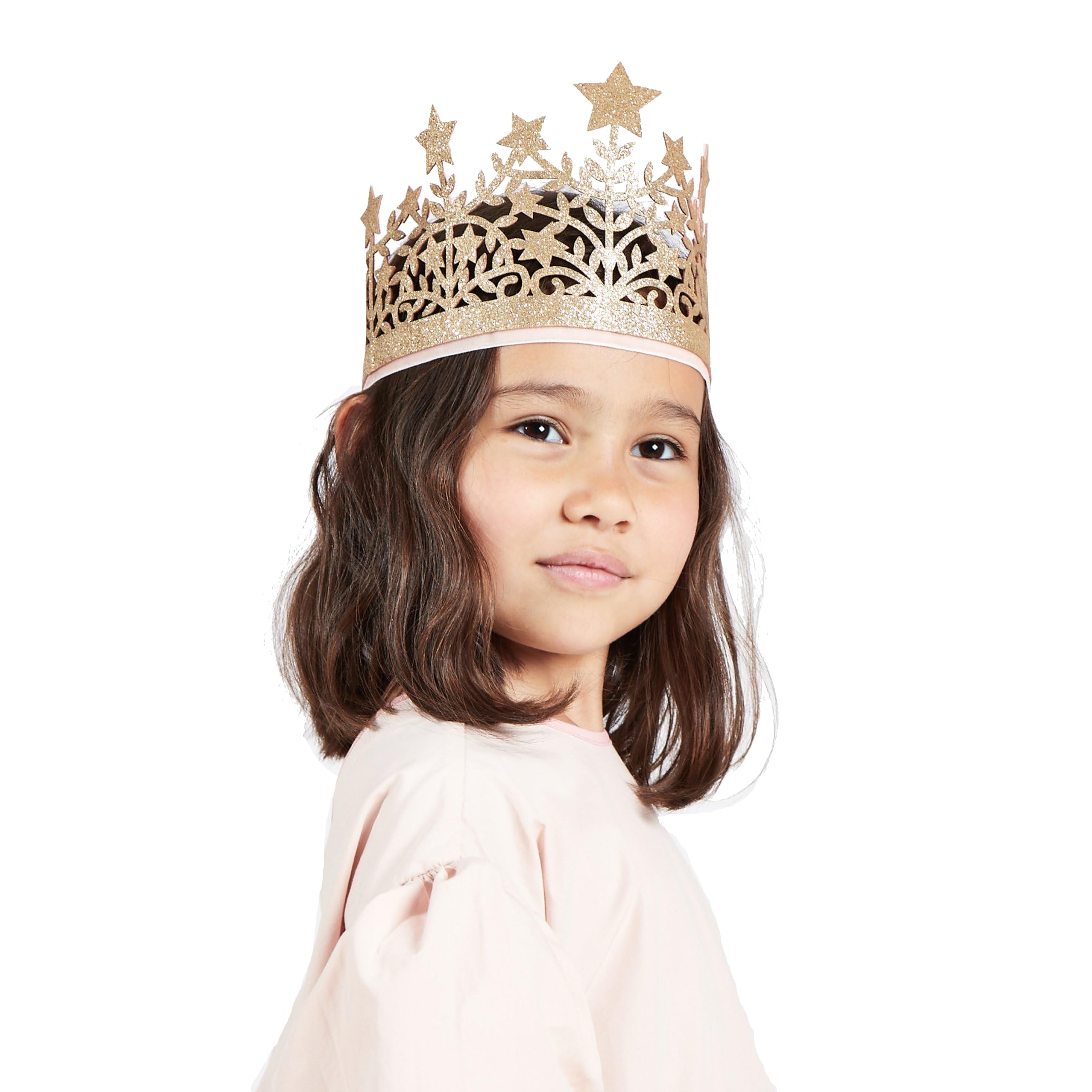 Meri Meri Glitter Fabric Star Crown (Pack of 1)