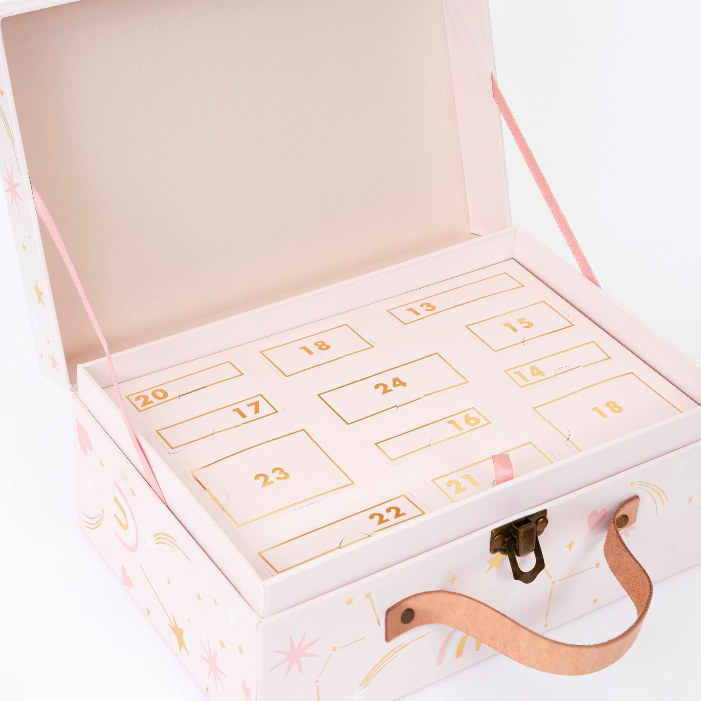 Meri Meri Hair Accessories Advent Calendar Suitcase (Pack of 1), Ages 8+, 6" x 4" x 8.875", Christmas Advent Calendar - Image 3