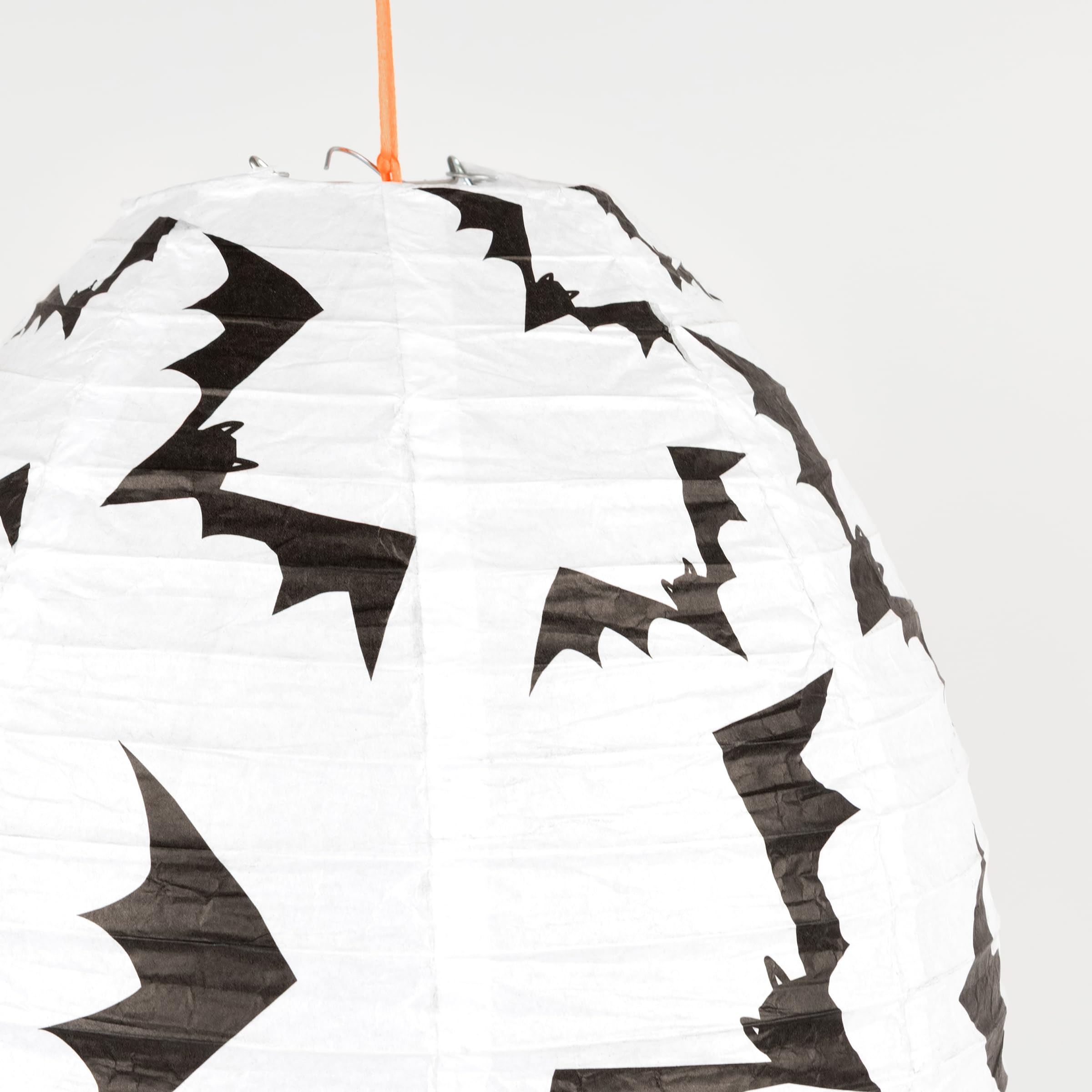 Meri Meri Halloween Lanterns (Pack of 3), 1 Orange Pumpkin, 1 White Ghost, 1 Black Bats, Includes Frames and Hanging Chords, Halloween Party Decorations, Reusable, 16" - 20" - Image 3