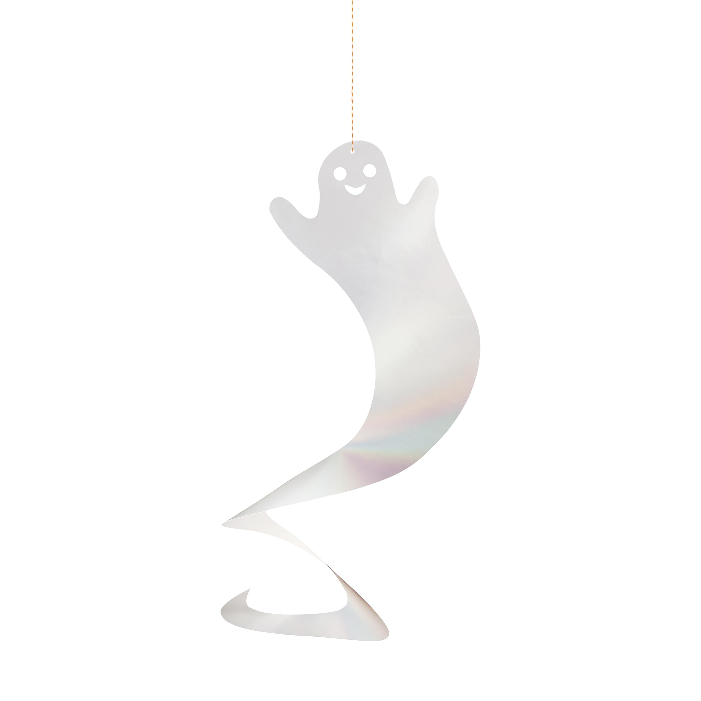 Meri Meri Halloween Spinning Ghost Hanging Decorations (Pack of 10), 20" Tall, Includes Hanging Twine, Easy to Hang, Double Sided Silver Foil Halloween Party Decorations - Image 4