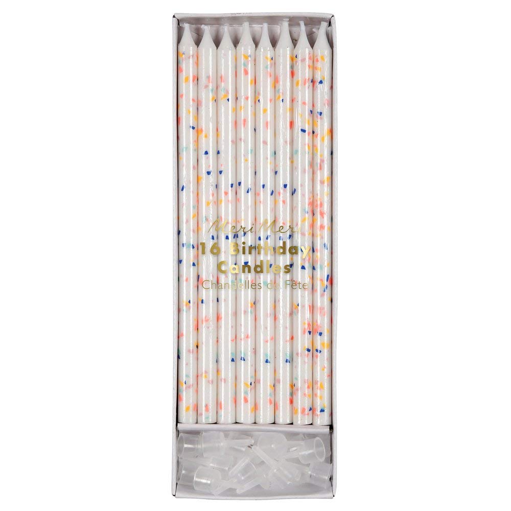 Meri Meri Happy Birthday Candles for Cake - Pack of 16, 2 Sizes, Unscented - Image 2