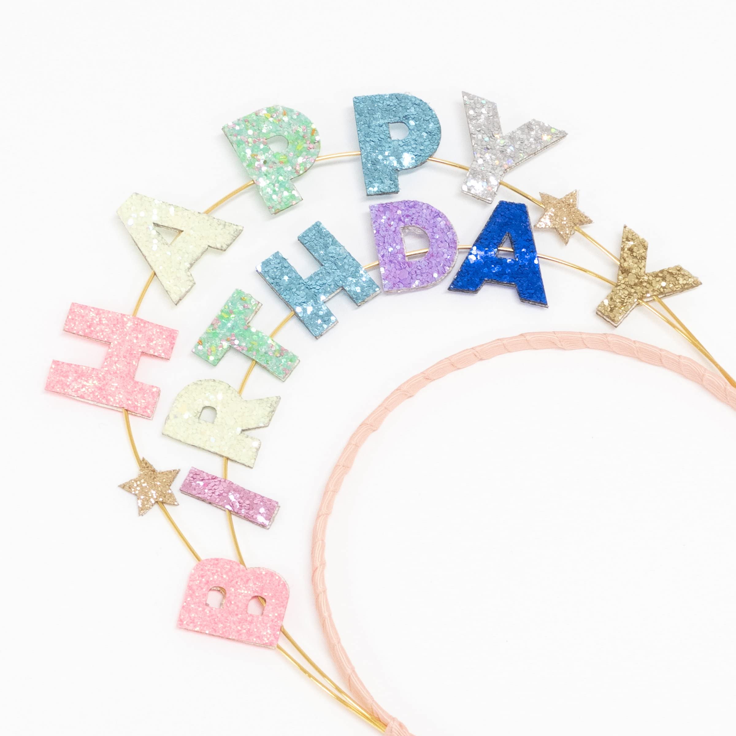 Meri Meri Happy Birthday Glitter Headband (Pack of 1) - Image 2