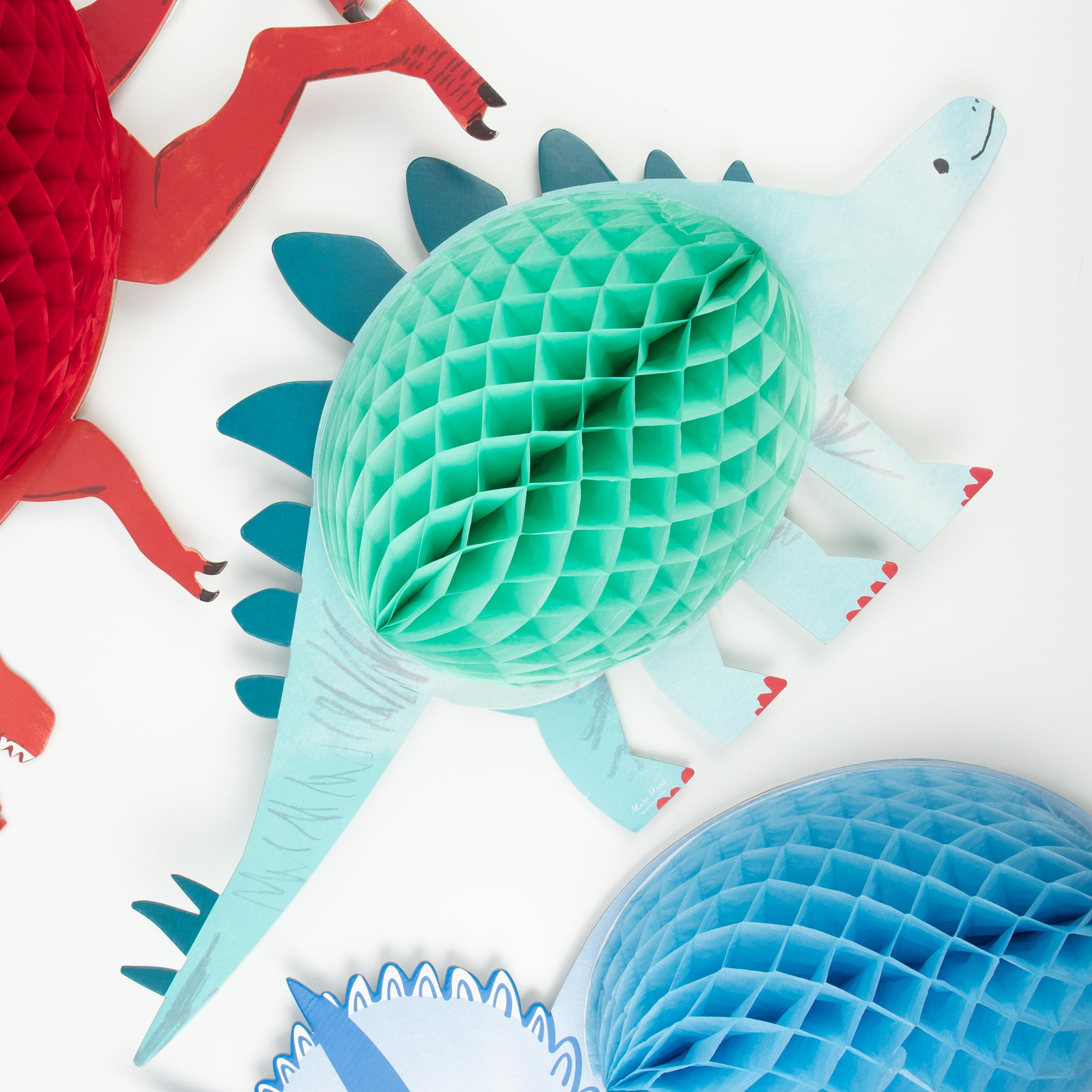Meri Meri Honeycomb Dinosaur Decorations (Pack of 3) - Image 3