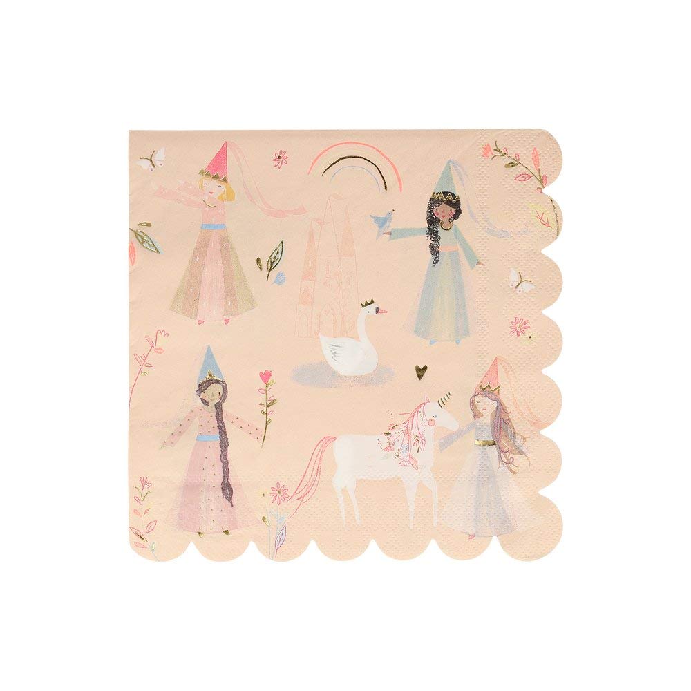 Meri Meri Large Princess Napkins (Pack of 16), Thick & Absorbent 3-Ply Paper Napkins, Disposable - Image 5