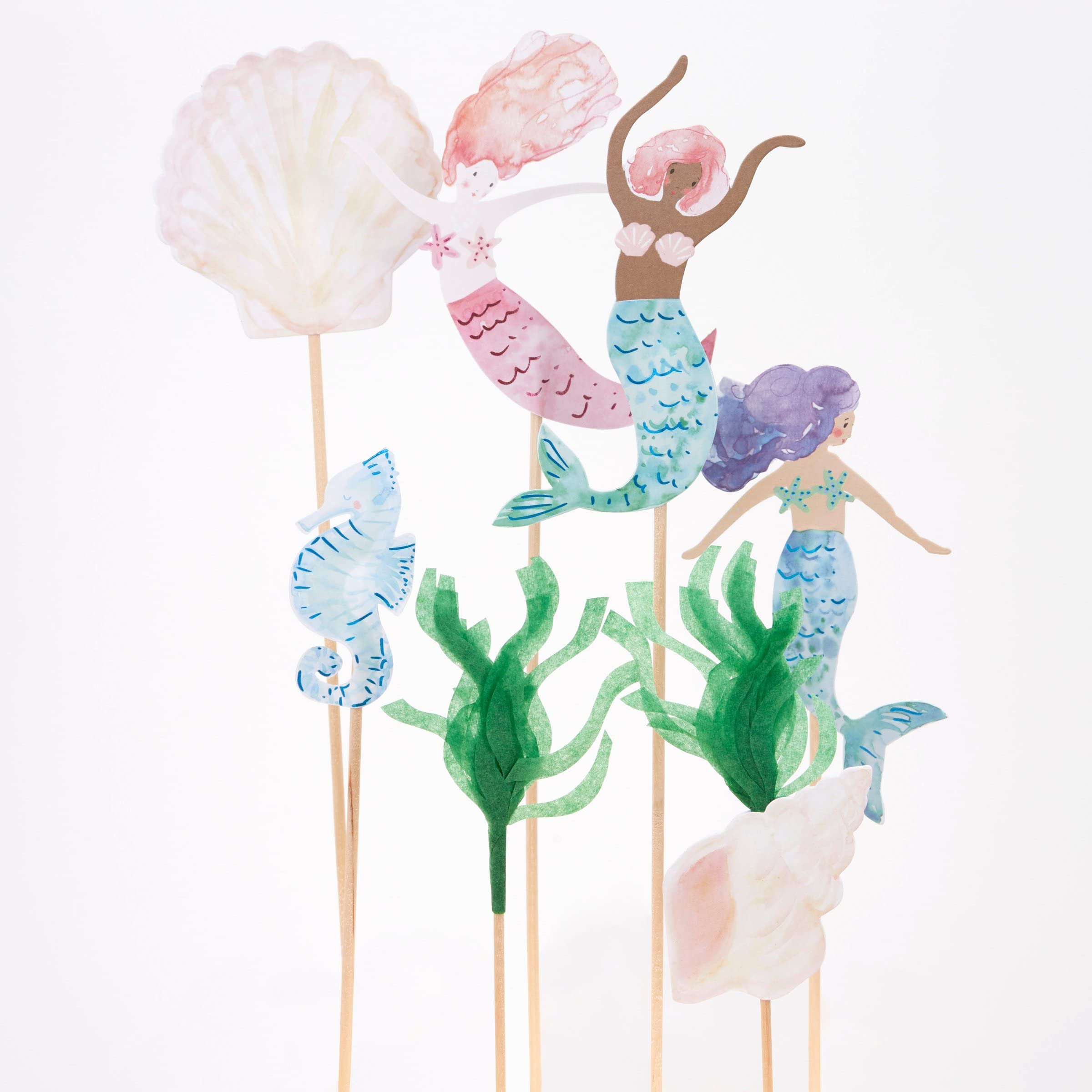 Meri Meri Mermaid Cake Toppers (Pack of 7) - Image 3