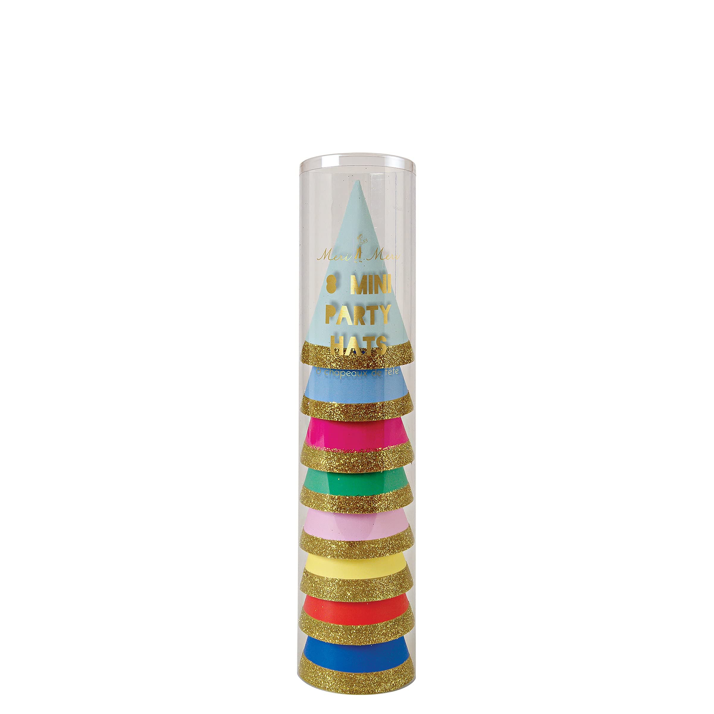 Meri Meri Mini Birthday Hats, Pack of 8 Bright and Colorful Kids Mini Party Hats, Cone Party Hats, Birthday Hats for Kids - Image 2