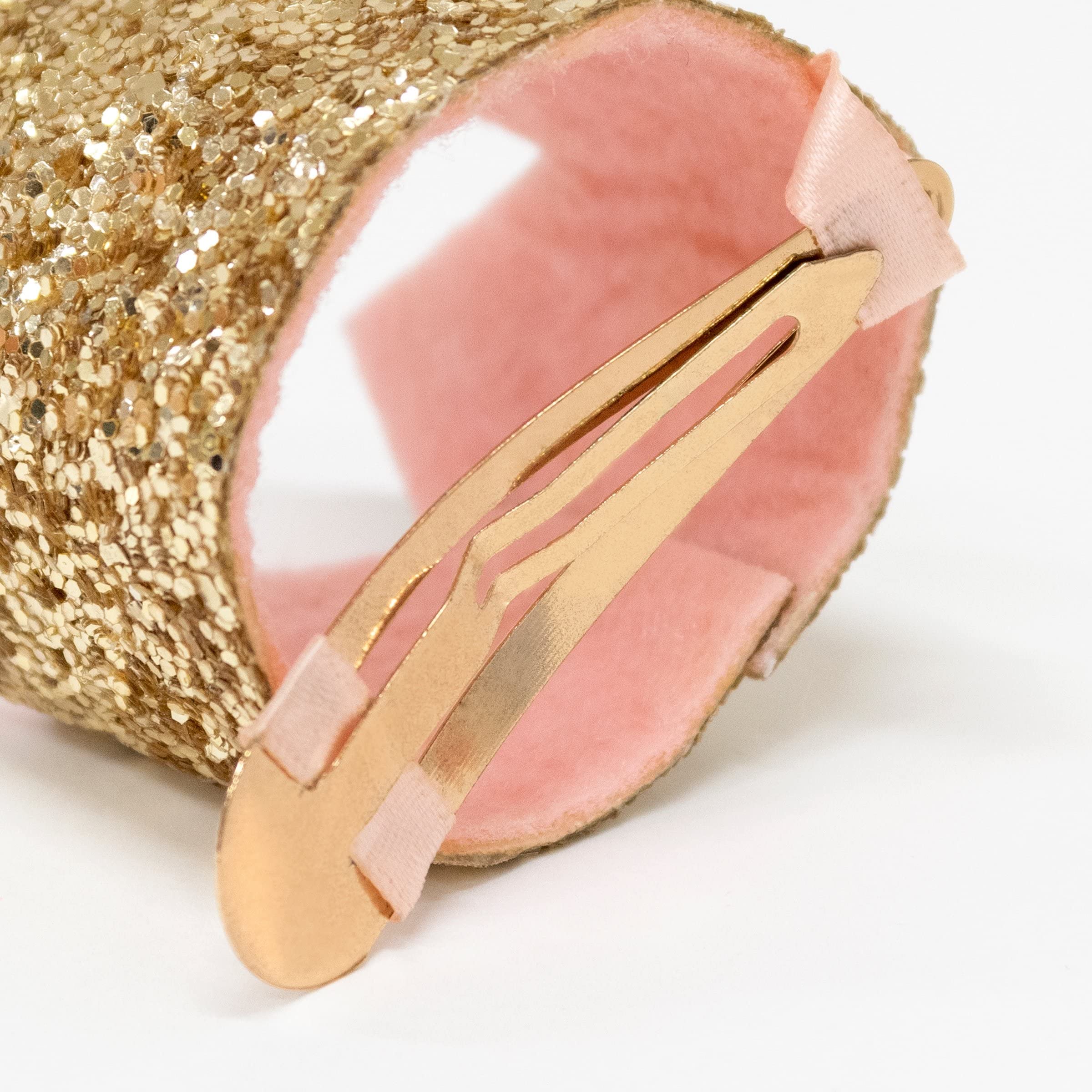 Meri Meri Mini Gold Glitter Crown Hair Clip (Pack of 1) - Image 3