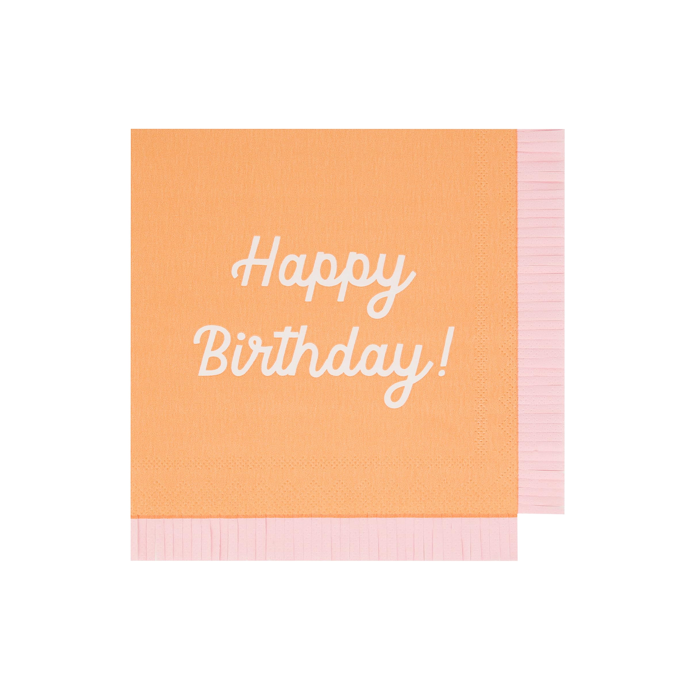 Meri Meri Mixed Happy Birthday Napkins, (Pack of 16), Disposable Paper Happy Brithday Party Napkins, Thick & Absorbent 3-Ply Paper, Vibrant Colours, Fringed Border - Image 4