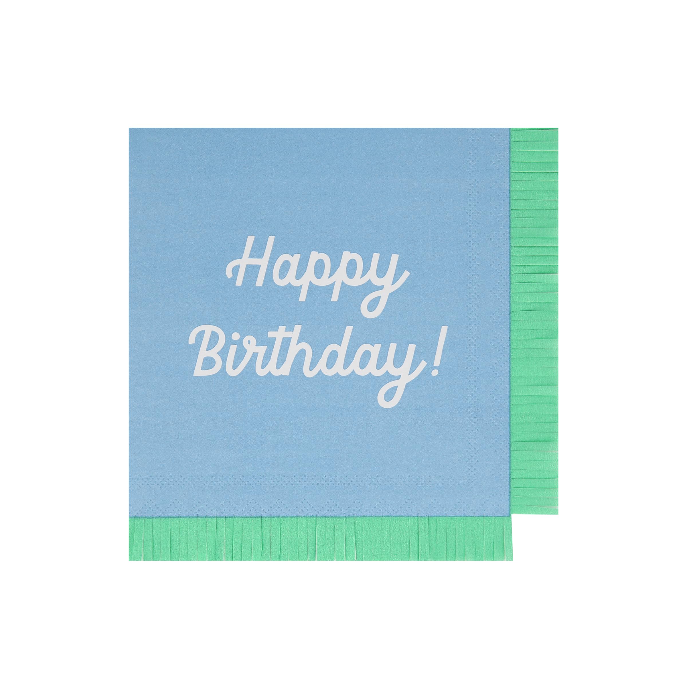 Meri Meri Mixed Happy Birthday Napkins, (Pack of 16), Disposable Paper Happy Brithday Party Napkins, Thick & Absorbent 3-Ply Paper, Vibrant Colours, Fringed Border - Image 8
