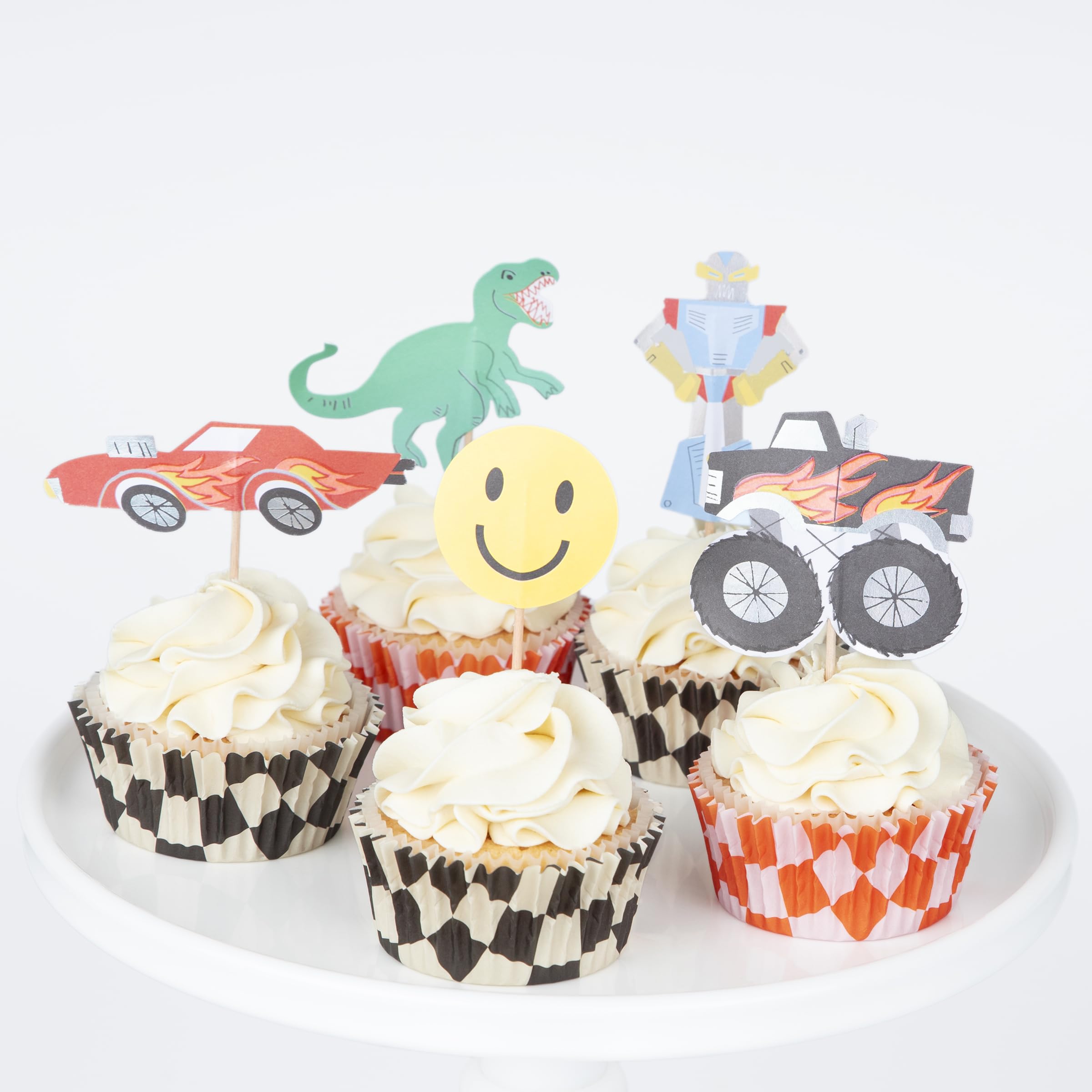 Meri Meri Monster Truck Cupcake Kit (Pack of 24), Includes Cake Toppers and Cupcake Cases, Birthday Party Decorations, Kids & Adults - Image 3
