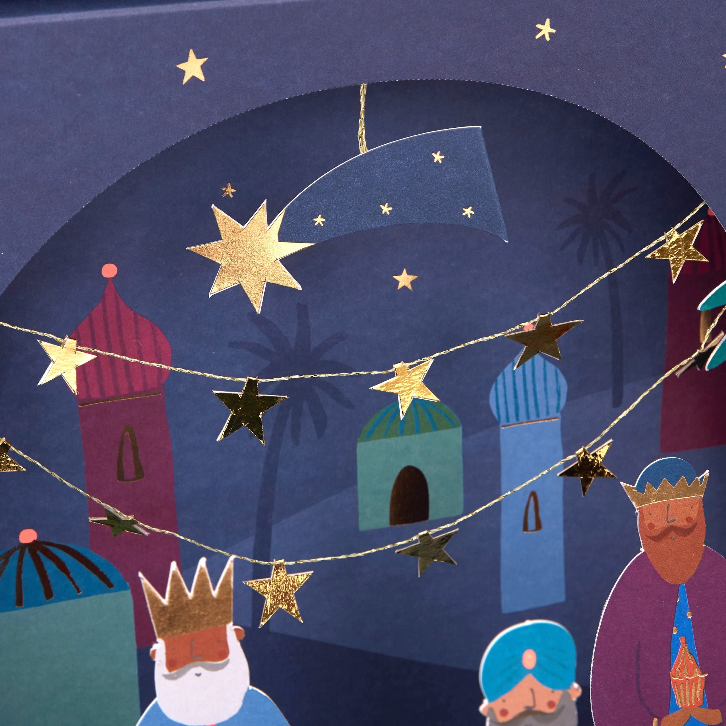 Meri Meri Nativity Paper Craft Advent Calendar (Pack of 1), Ages 3+, Pack Dimensions 9.5" x 12.75" x 1.75", Christmas Story Advent Calendar, Christmas Countdown Calendar - Image 3