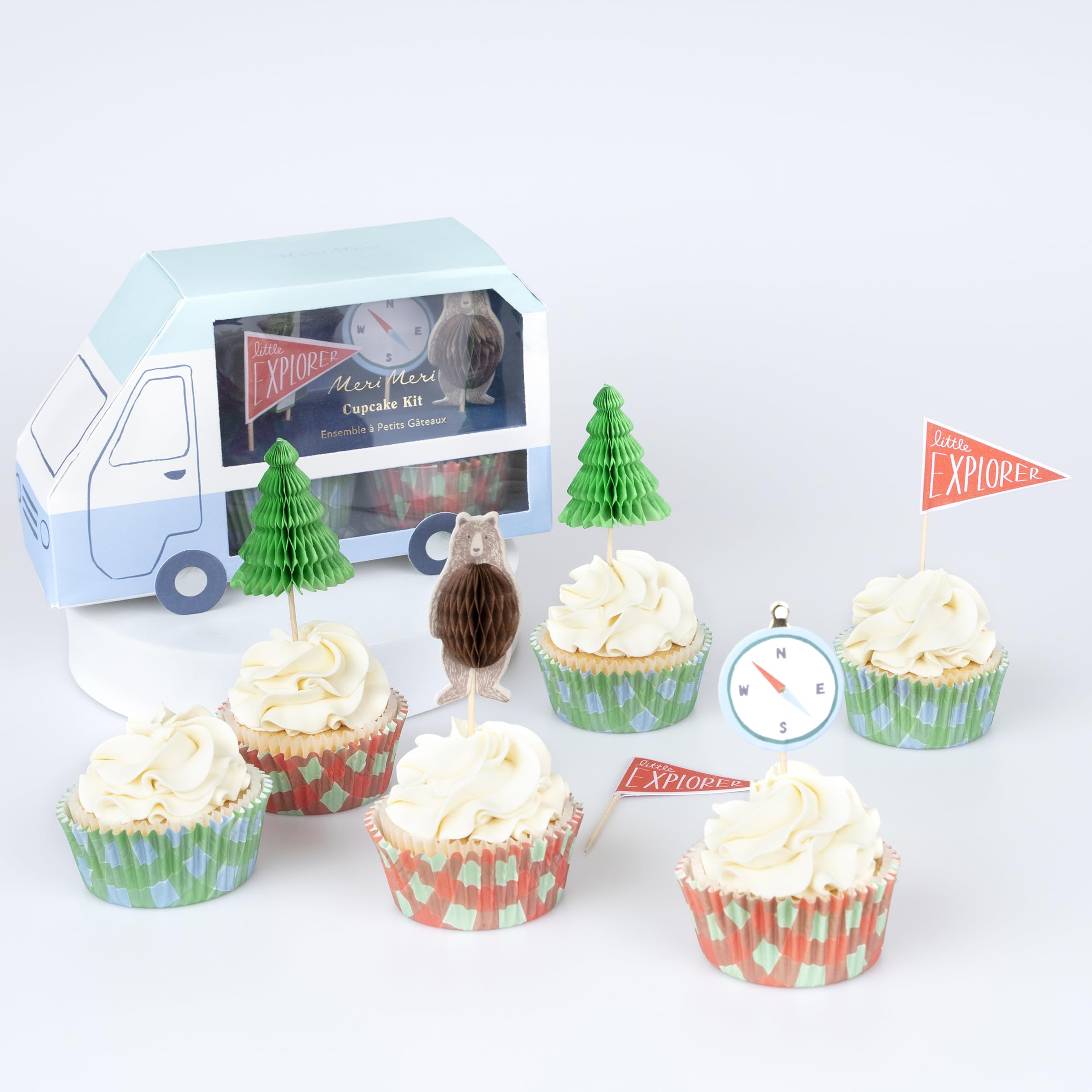 Meri Meri Outdoor Adventures Cupcake Kit (Pack of 24), Includes Cake Toppers and Cupcake Cases, Birthday Party Decorations, Kids & Adults - Image 3