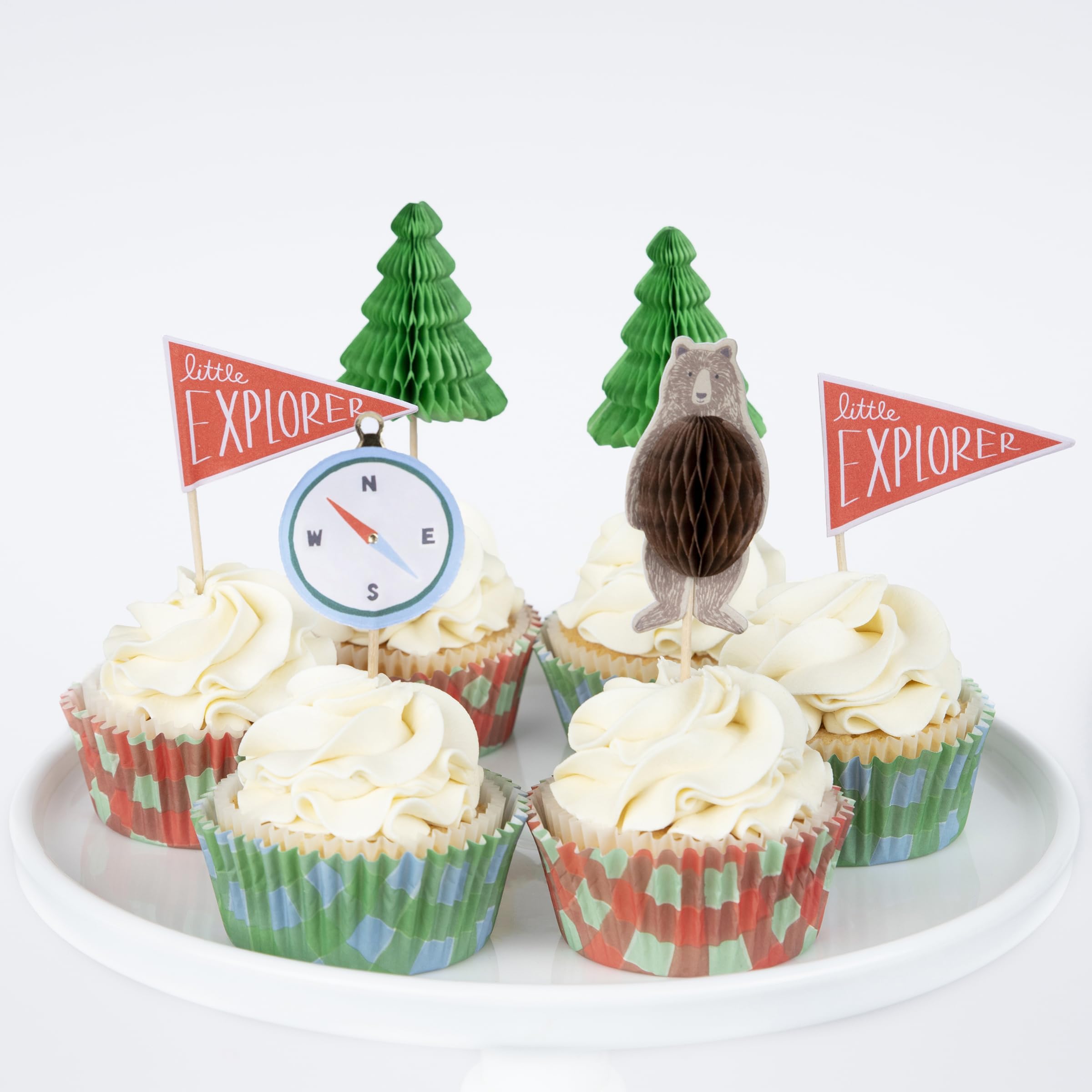 Meri Meri Outdoor Adventures Cupcake Kit (Pack of 24), Includes Cake Toppers and Cupcake Cases, Birthday Party Decorations, Kids & Adults - Image 4