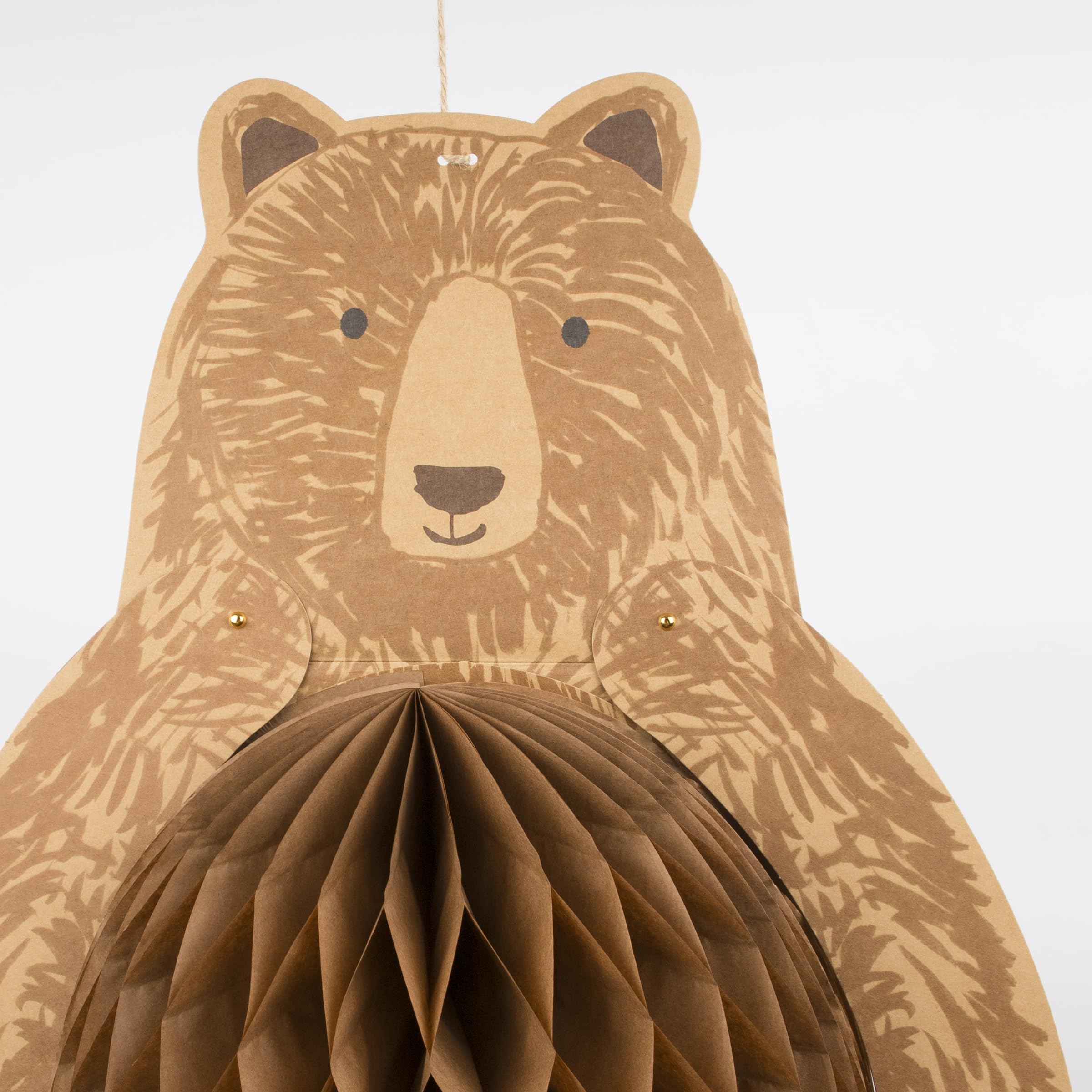 Meri Meri Outdoor Adventures Giant Hanging Decorations (Pack of 2), Outdoorsy Birthday Party Decorations, 3D Honeycomb, Easy to Assemble, Reusable, Bear Decoration - 32.5", Tree Decoration - 31" - Image 2
