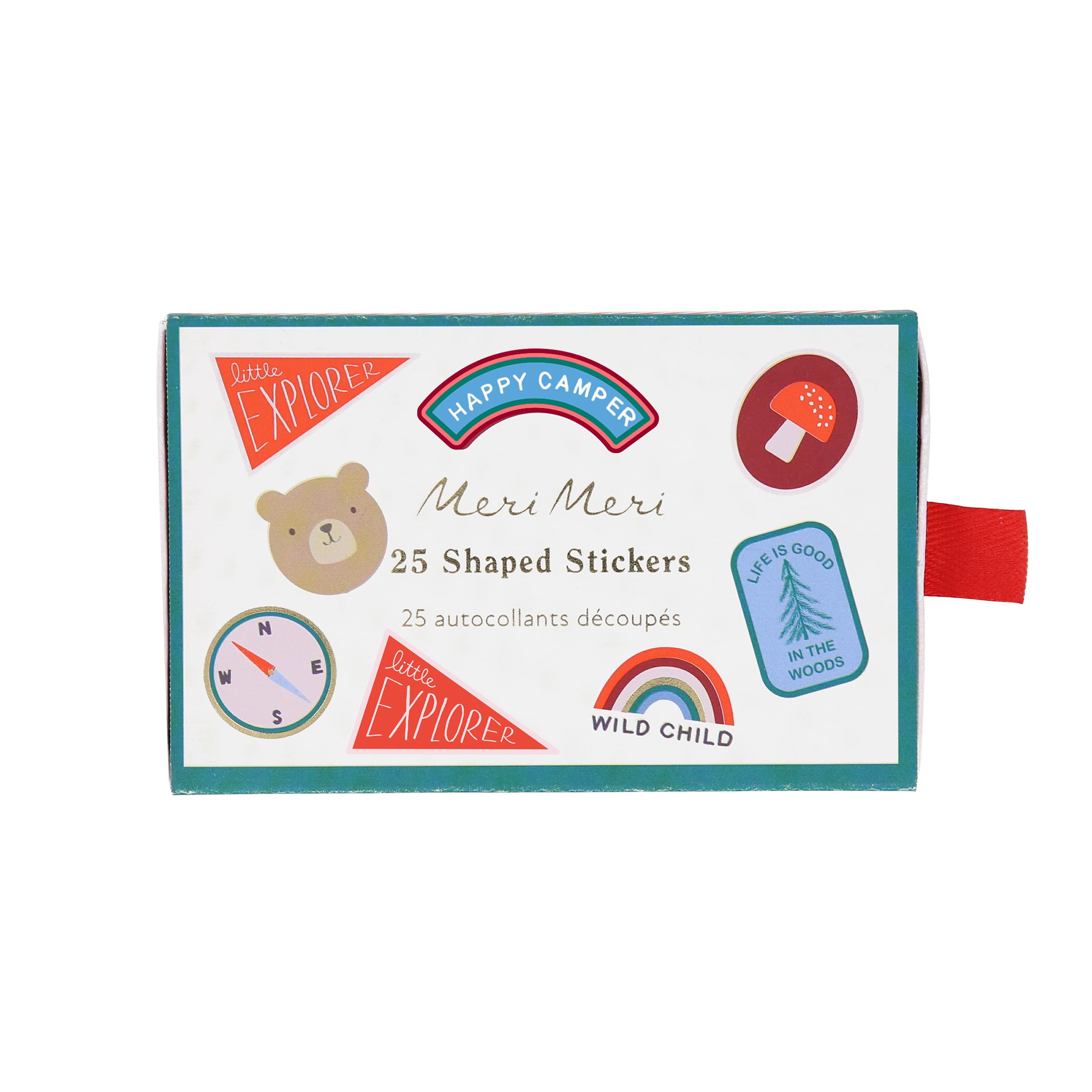 Meri Meri Outdoor Adventures Stickers (Pack of 25), Camping and Birthday Party Favors, Decorative Stickers, Matchbox-Style Box, Easy Peel Back, Ages 3+ - Image 4