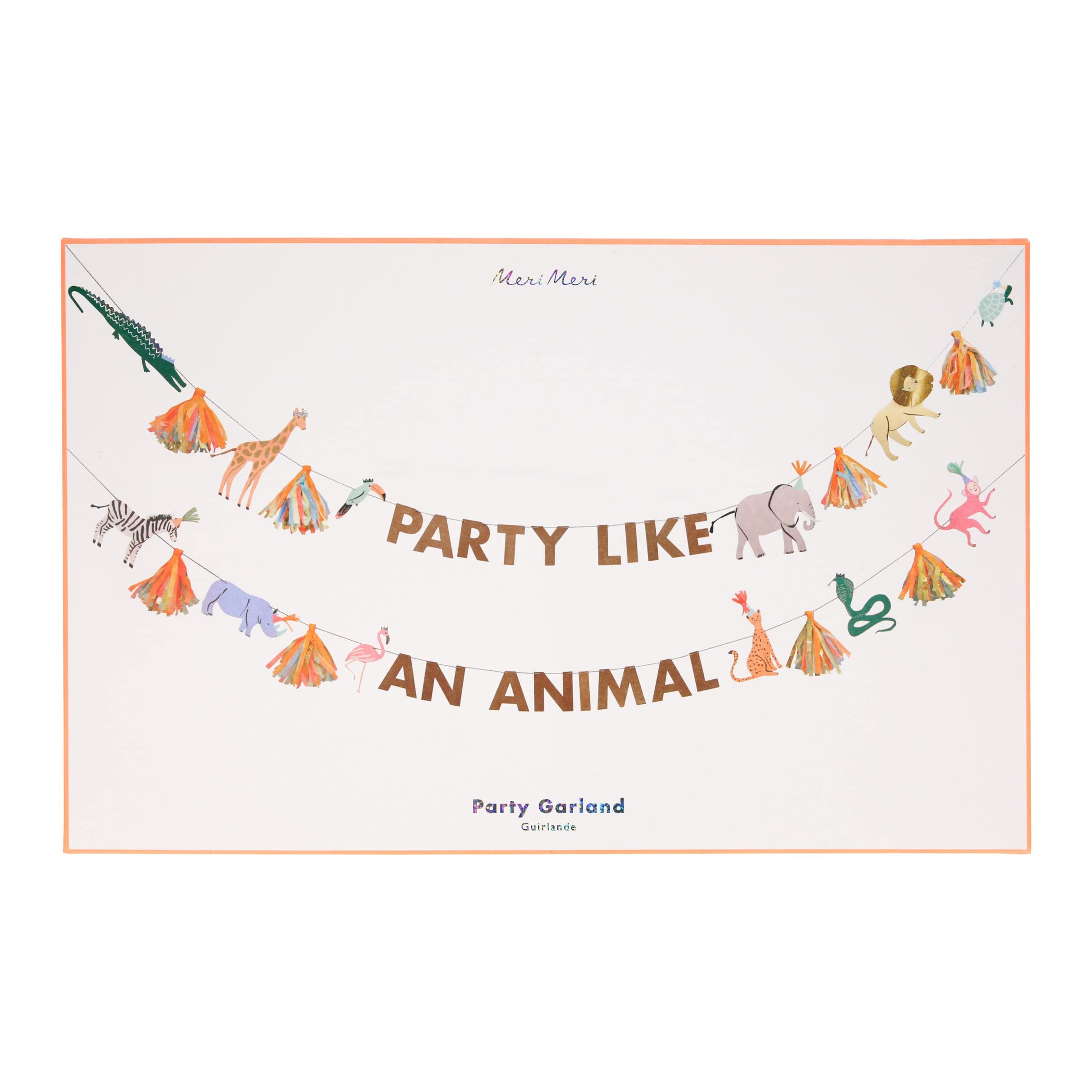 Meri Meri Party Like An Animal Large Party Banner (Pack of 1), 12.5' Party Garland Including Excess Cord - Image 4