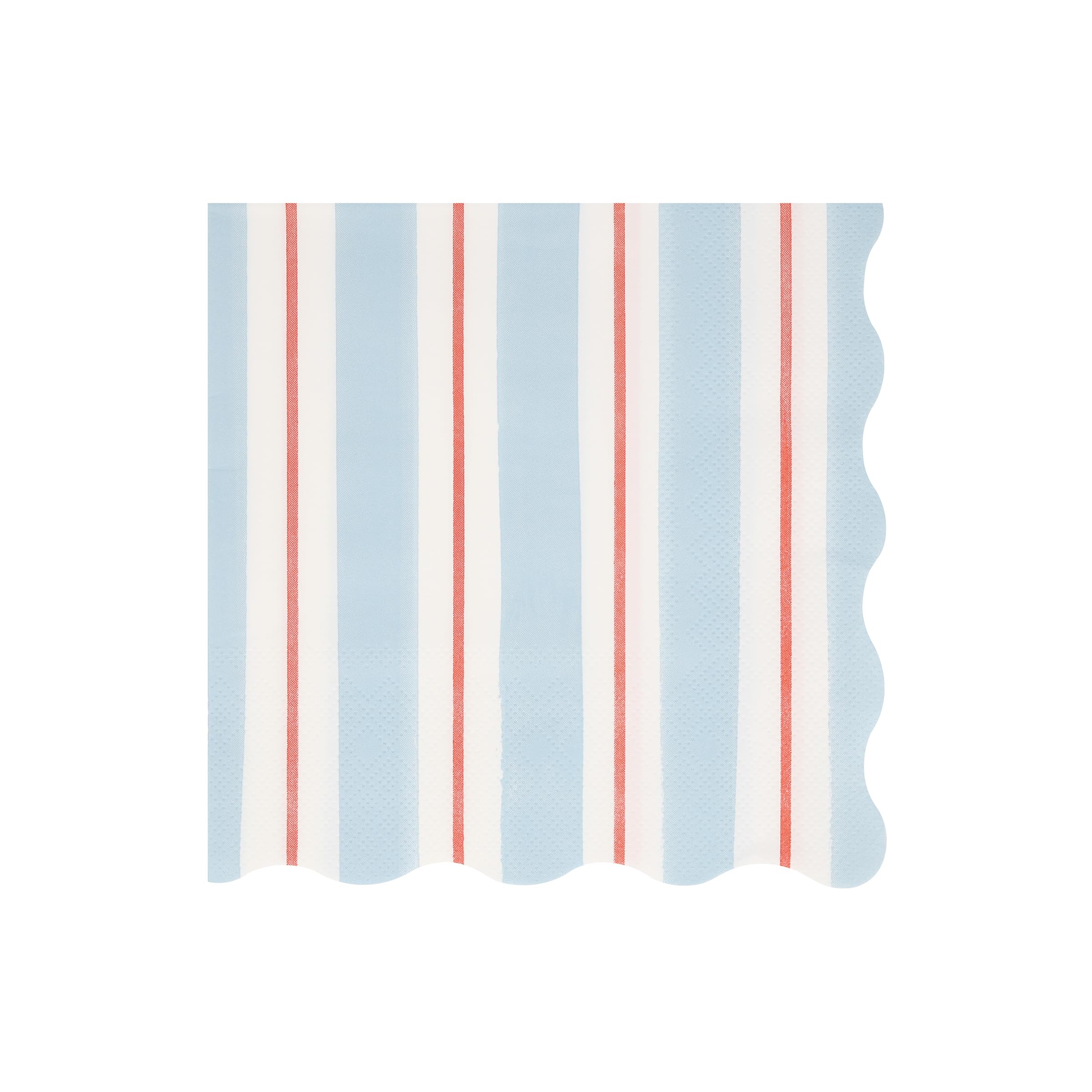 Meri Meri Pastel Striped Napkins (Pack of 16), Thick & Absorbent 3-Ply Paper Pastel Napkins with Wavy Edges, Available in Dinner & Cocktail Sizes, Disposable - Image 4
