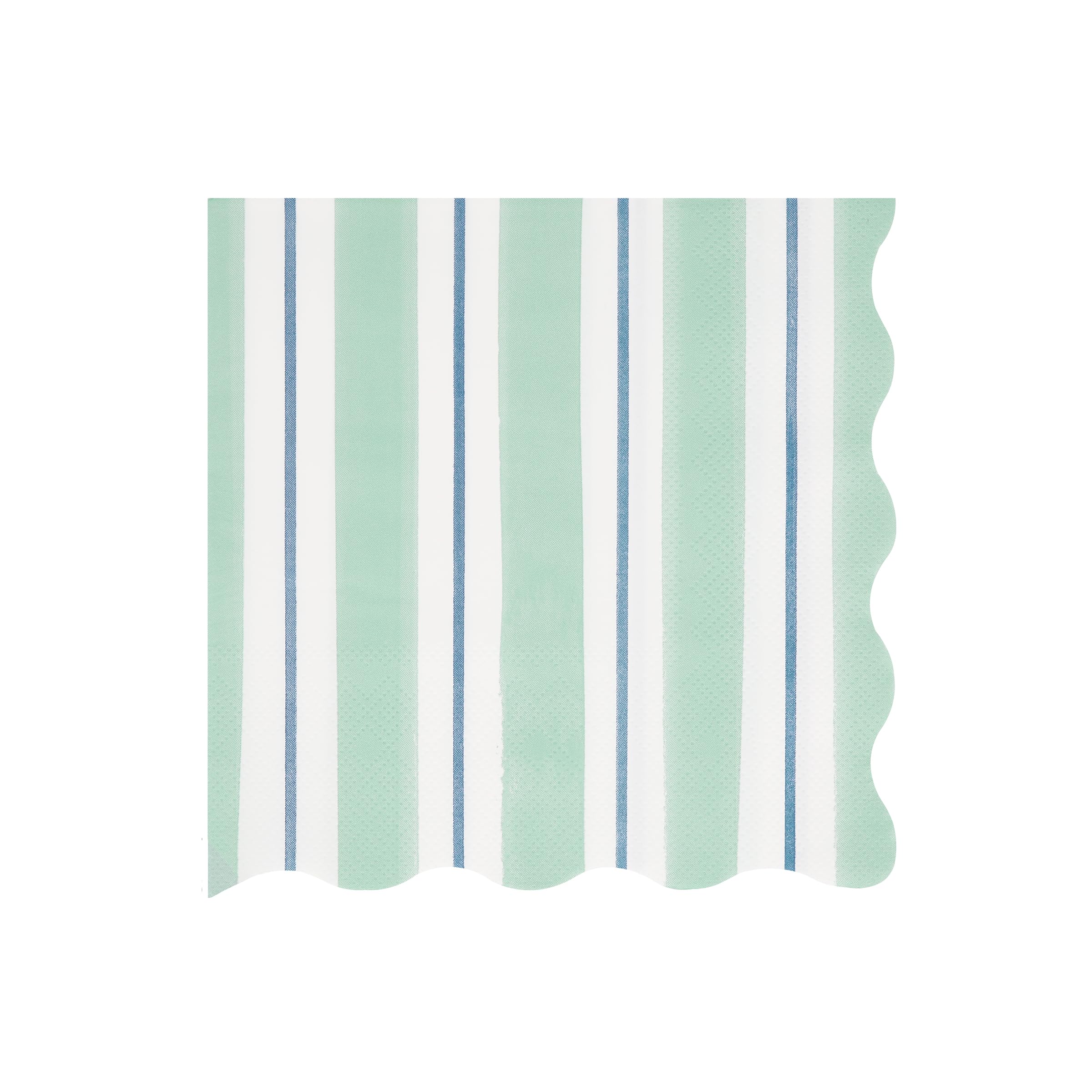 Meri Meri Pastel Striped Napkins (Pack of 16), Thick & Absorbent 3-Ply Paper Pastel Napkins with Wavy Edges, Available in Dinner & Cocktail Sizes, Disposable - Image 7