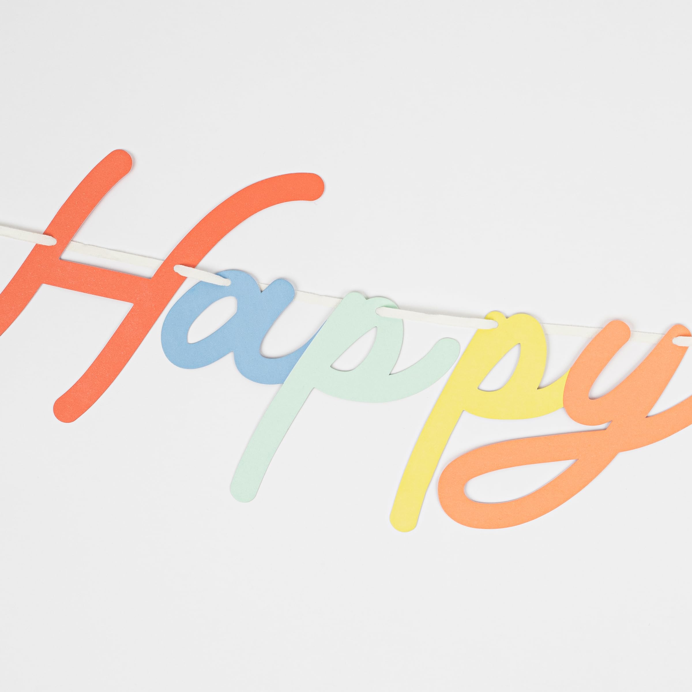 Meri Meri Personalizable Happy Birthday Banner Set (Pack of 1), 9' Birthday Party Garland Including Excess Cord - Image 3