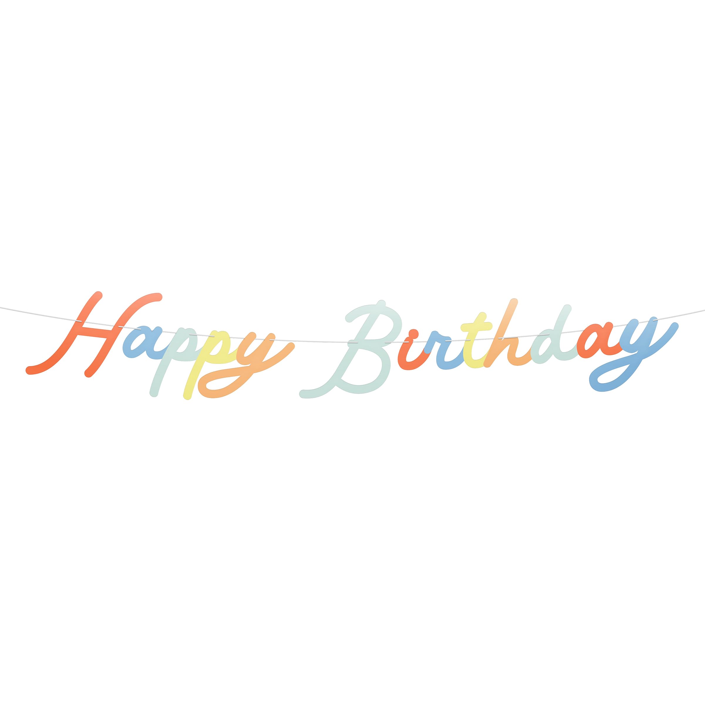 Meri Meri Personalizable Happy Birthday Banner Set (Pack of 1), 9' Birthday Party Garland Including Excess Cord - Image 4