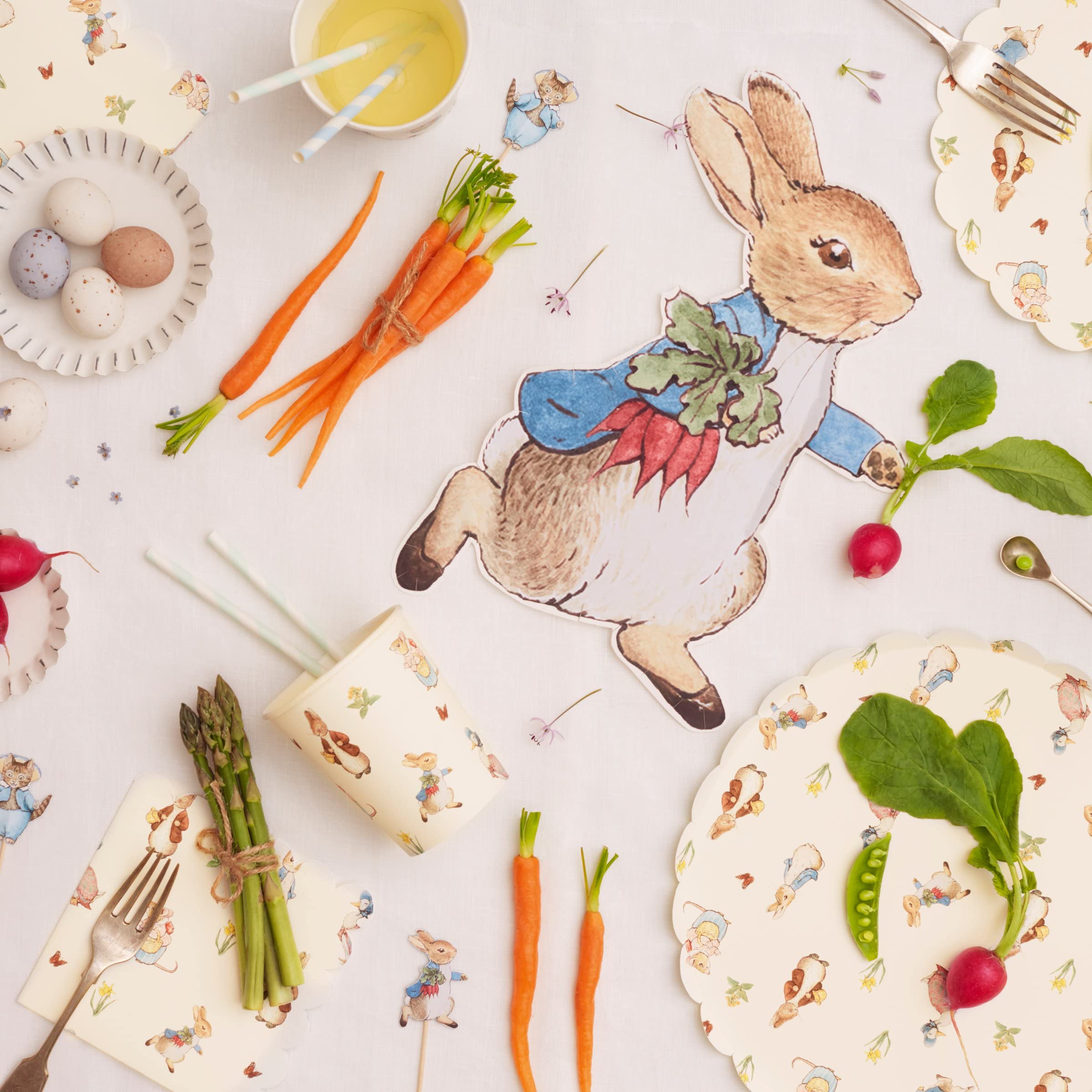 Meri Meri Peter Rabbit™ & Friends Napkins (Pack of 20), Thick & Absorbent 3-Ply Paper, Easter Napkins, Scalloped Edge, Pretty Pastels, Kids & Adults, Disposable - Image 3