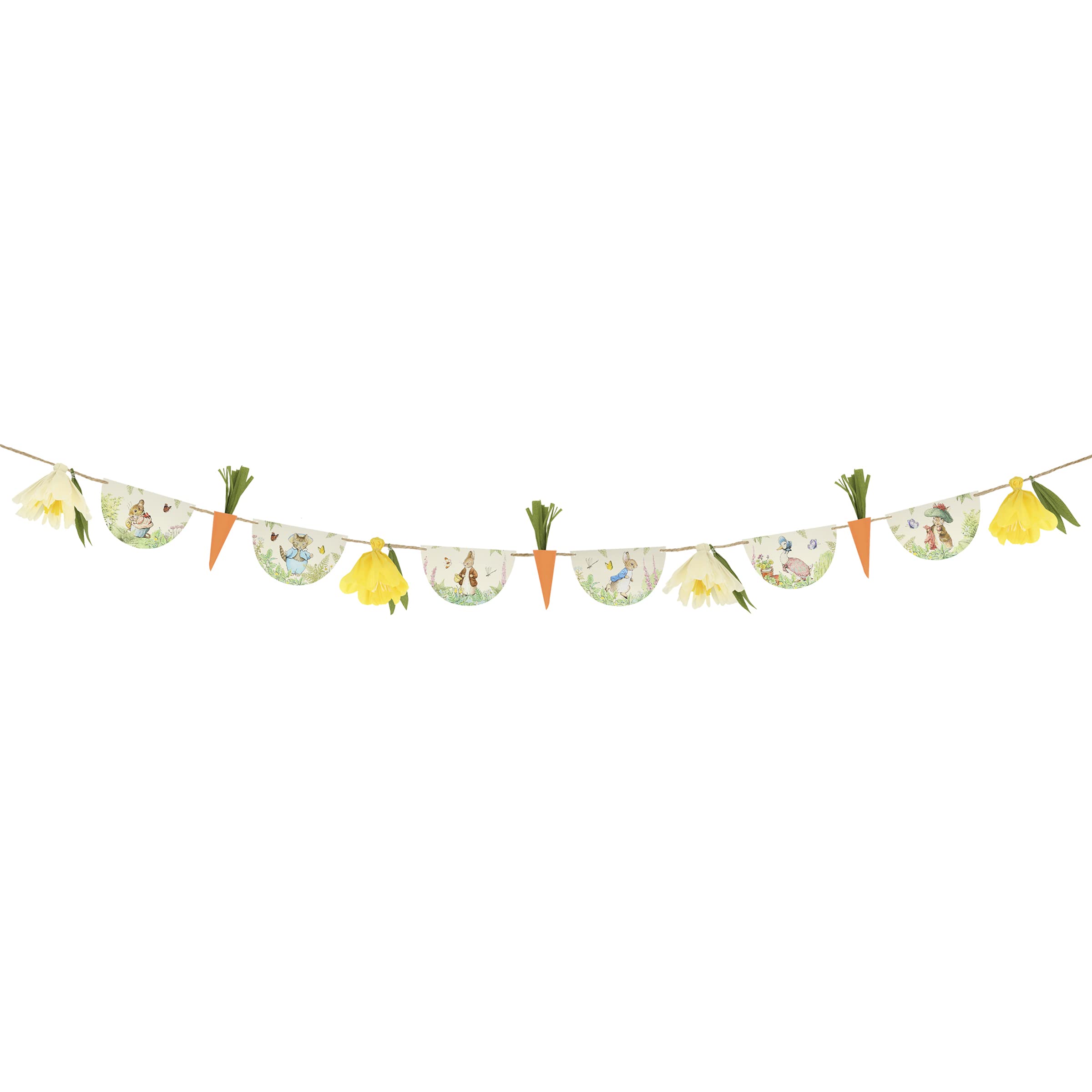Meri Meri Peter Rabbit™ Garland (Pack of 1), Peter Rabbit™ in The Garden or Easter Garland, 10' Strand with Excess Cord - Image 5