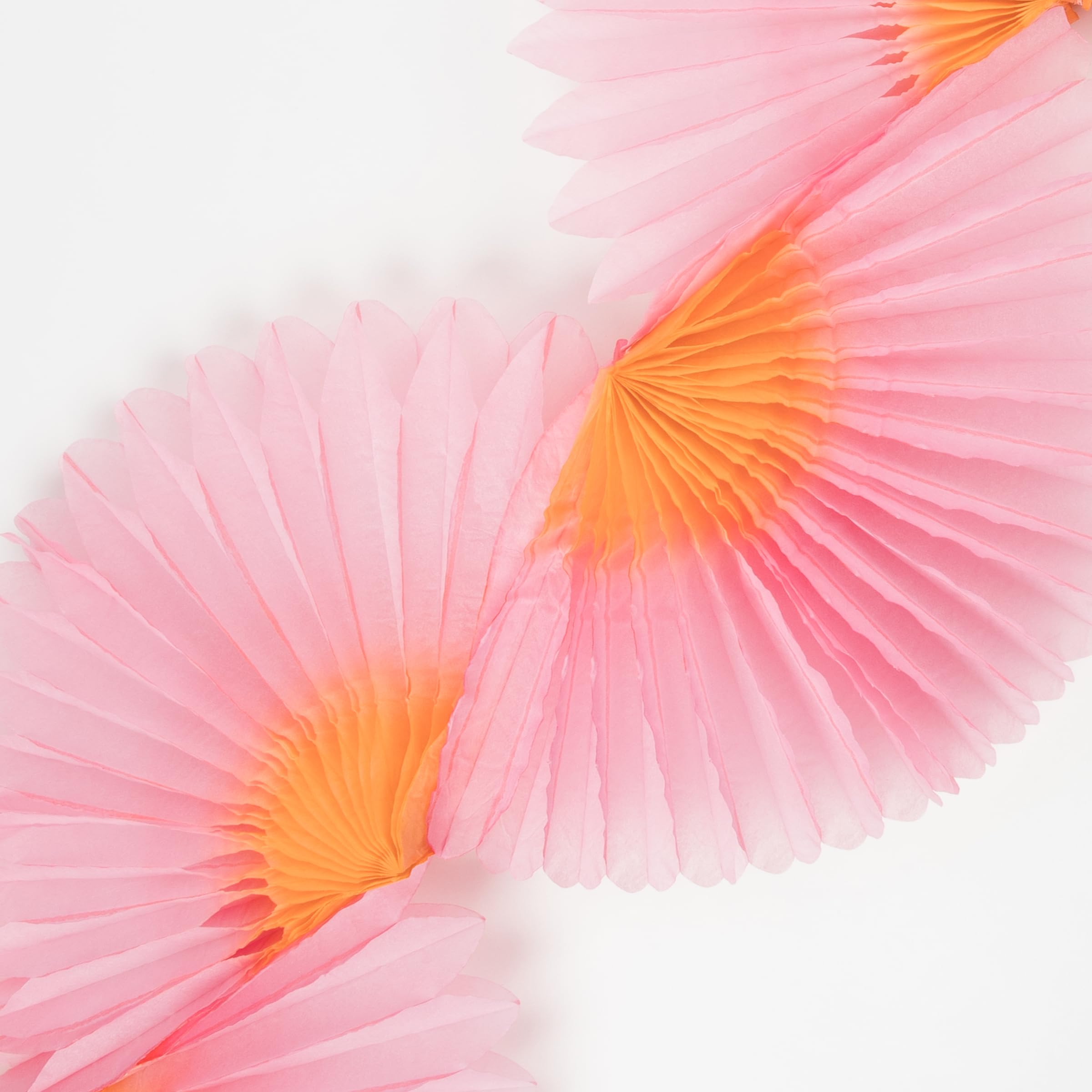 Meri Meri Pink Honeycomb Fan Garland (Pack of 1) - Image 3