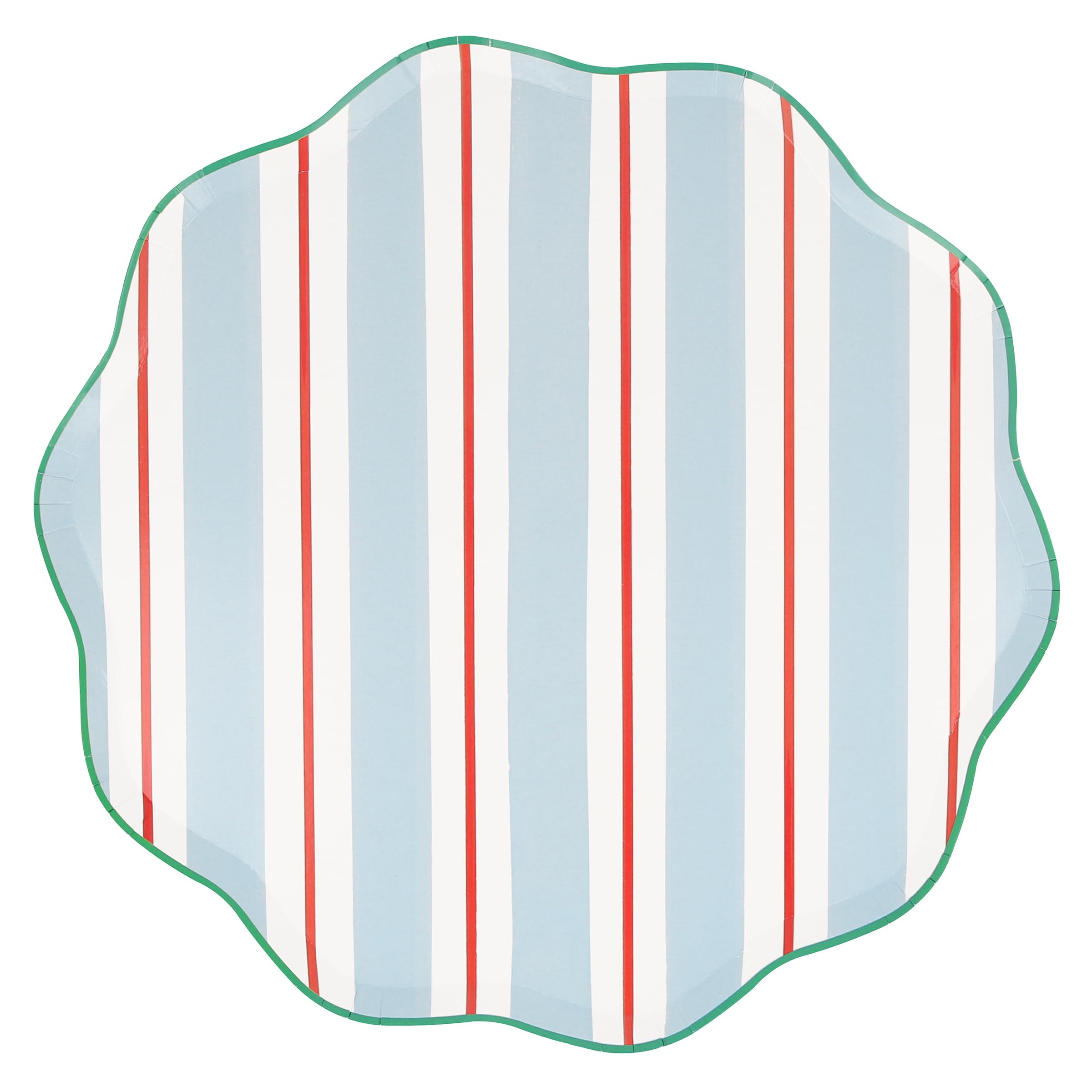 Meri Meri Preppy Stripe Dinner Plates (Pack of 8), Disposable Party Plates, Hot & Cold Food, Kids & Adults, Wavy Edge, 10.5 x 10.5 x 0.25 inches - Image 4