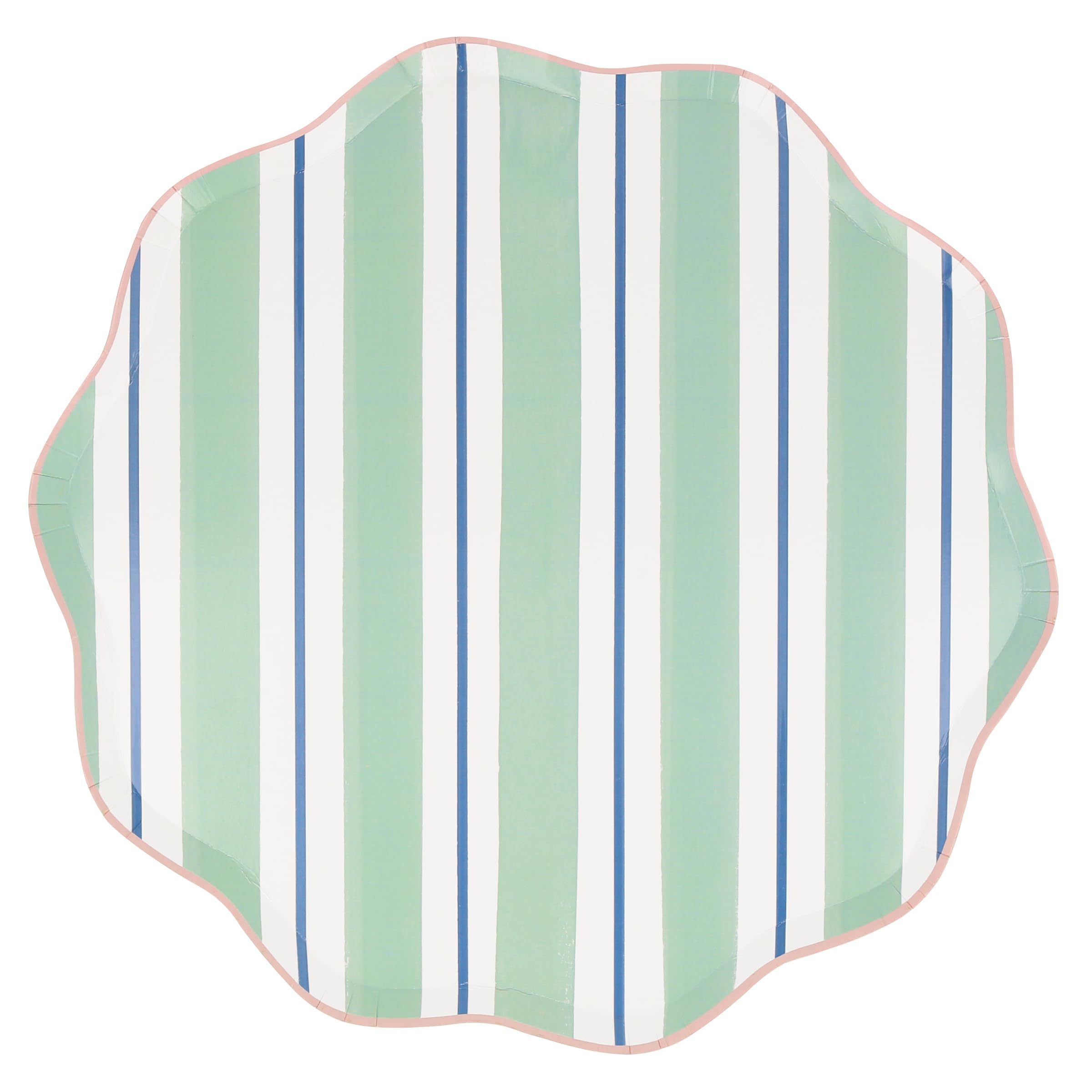 Meri Meri Preppy Stripe Dinner Plates (Pack of 8), Disposable Party Plates, Hot & Cold Food, Kids & Adults, Wavy Edge, 10.5 x 10.5 x 0.25 inches - Image 5