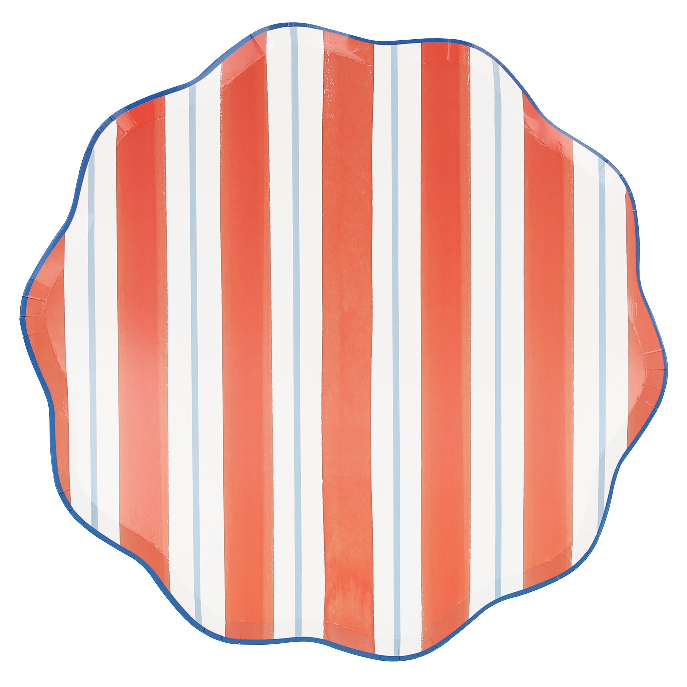 Meri Meri Preppy Stripe Dinner Plates (Pack of 8), Disposable Party Plates, Hot & Cold Food, Kids & Adults, Wavy Edge, 10.5 x 10.5 x 0.25 inches - Image 7