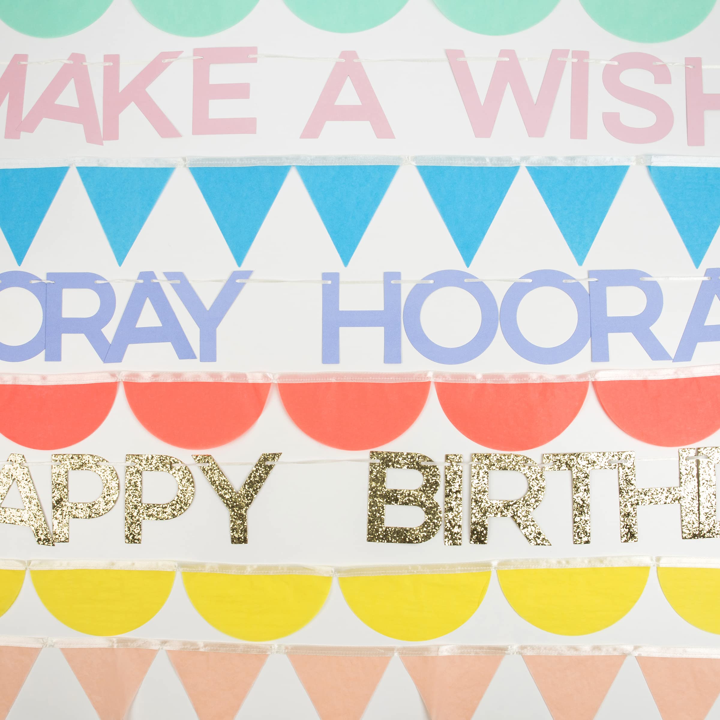 Meri Meri Rainbow Birthday Garlands (Pack of 8) - Image 4