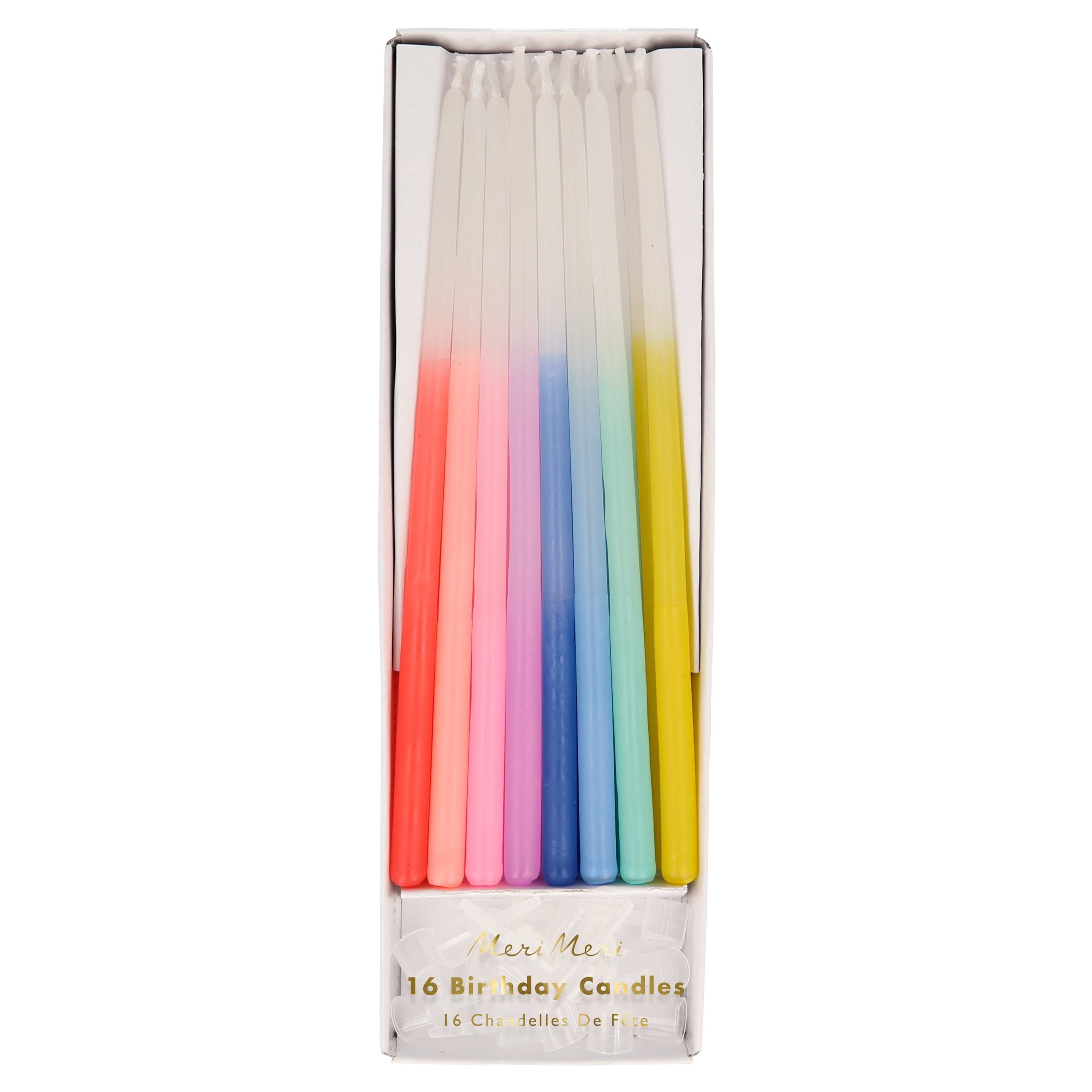 Meri Meri Rainbow Dipped Tapered Candles (Pack of 16)