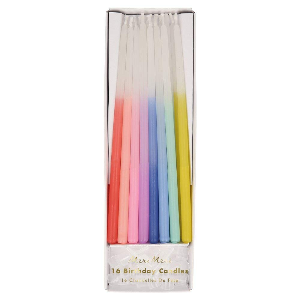 Meri Meri Rainbow Dipped Tapered Candles (Pack of 16) - Image 2