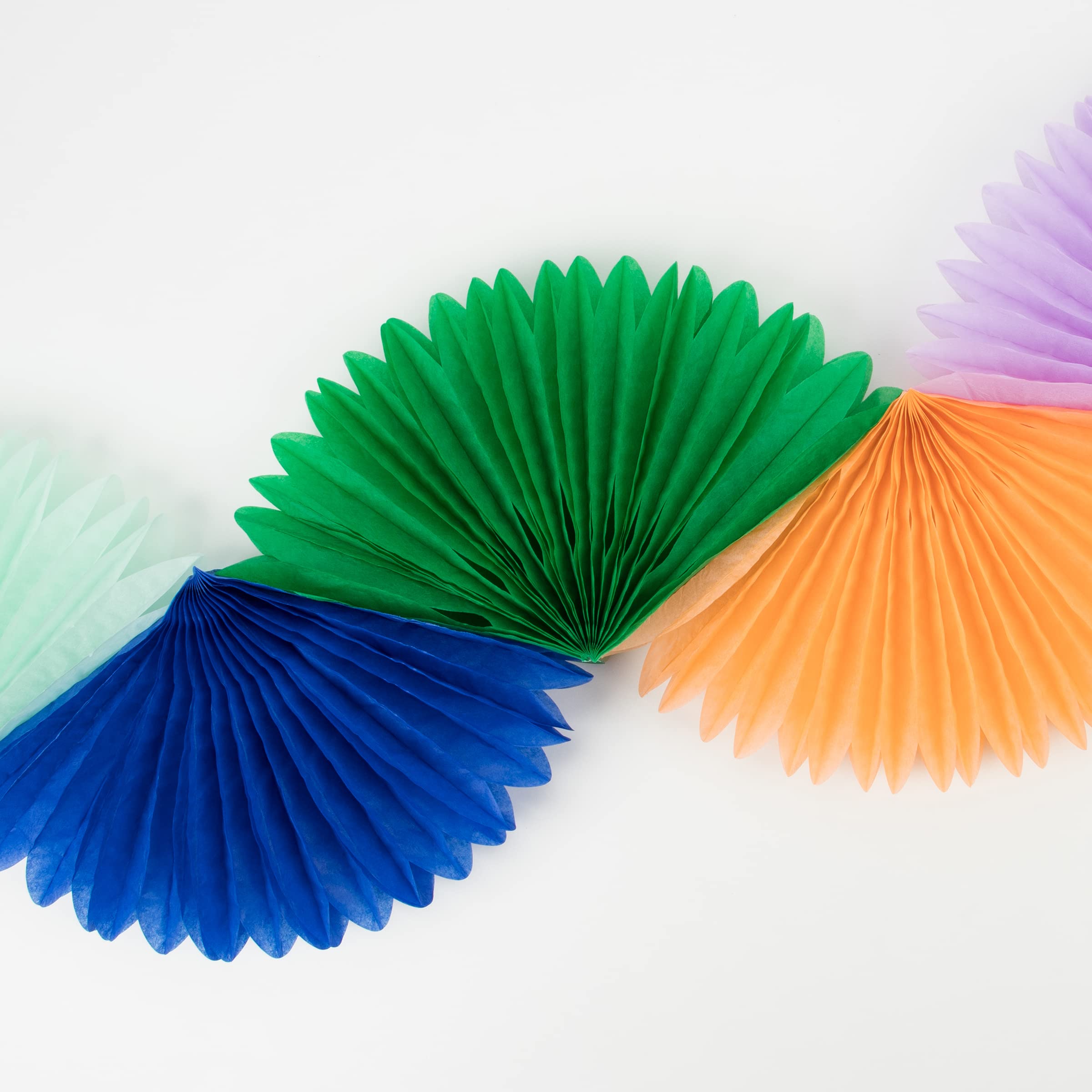 Meri Meri Rainbow Honeycomb Fan Party Banner (Pack of 1), 8' Party Garland (9' Including Excess Cord) - Image 3