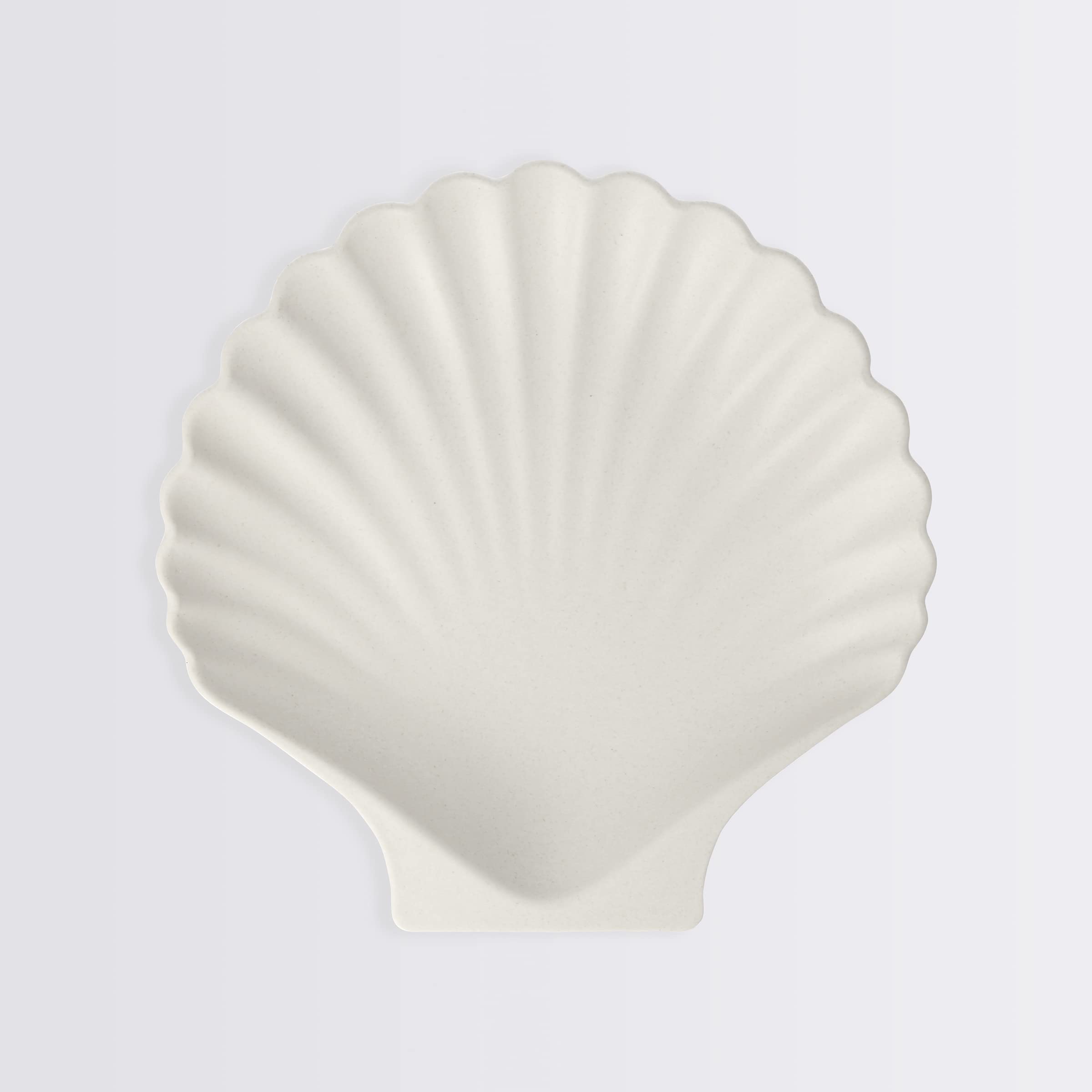 Meri Meri Reusable Bamboo Plates, Pack of 6 Shell Plates, Dishwasher Safe – Perfect for Parties or to Brighten Everyday Meals