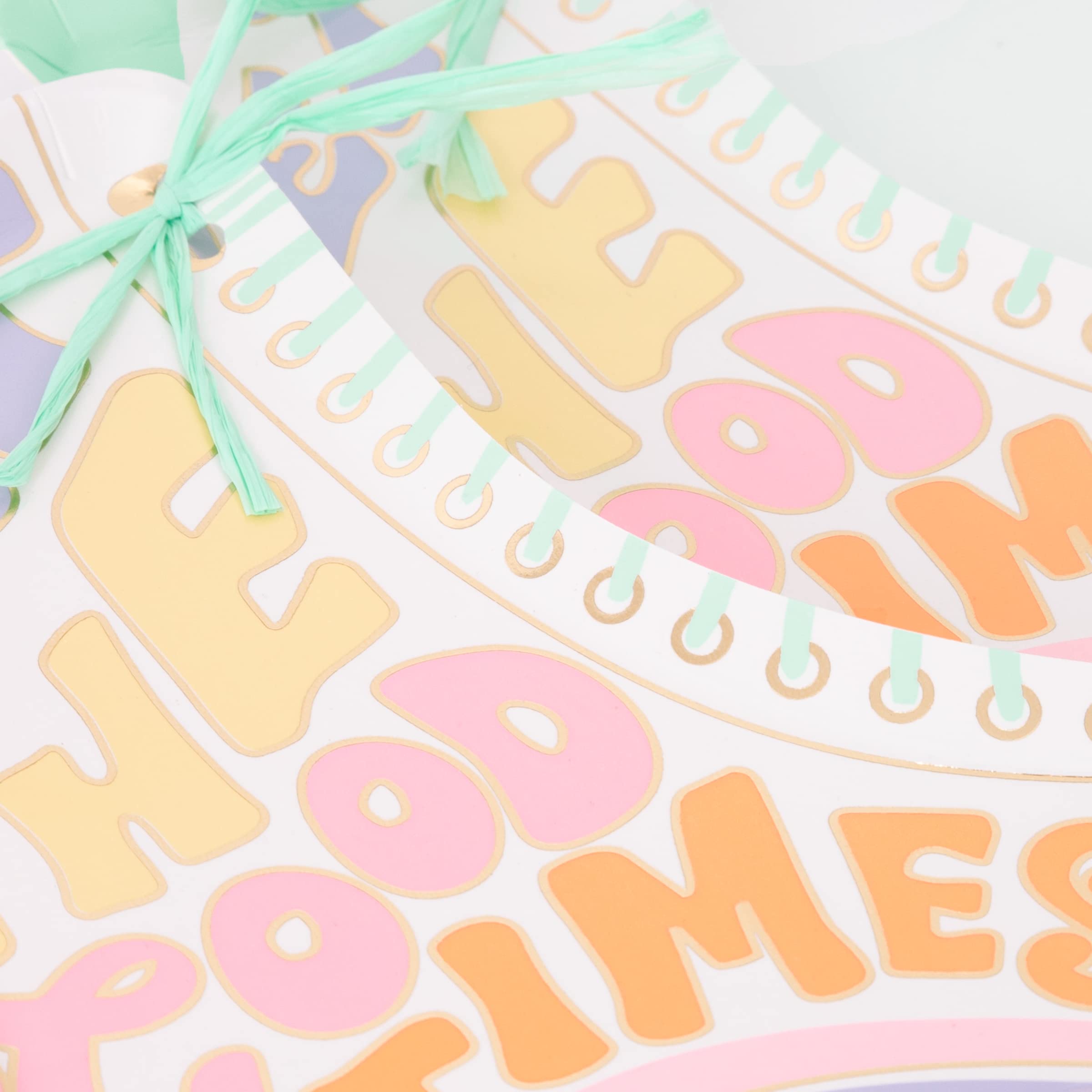 Meri Meri Roller Skate Plates, Pack of 8 Disposable Paper Plates, Fun Shaped with Pops of Color – Perfect for Roller Skate Retro Birthday Decorations, Groovy Party Decorations, and More - Image 3