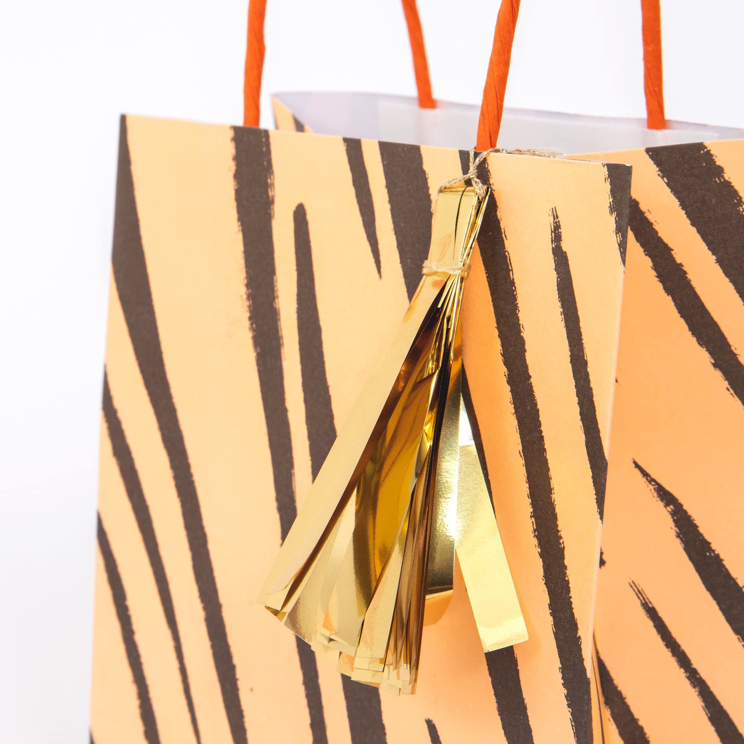 Meri Meri Safari Animal Print Party Bags (Pack of 8), Birthday Gift Bags with Tags, Safari Party Favor Bags - Image 3