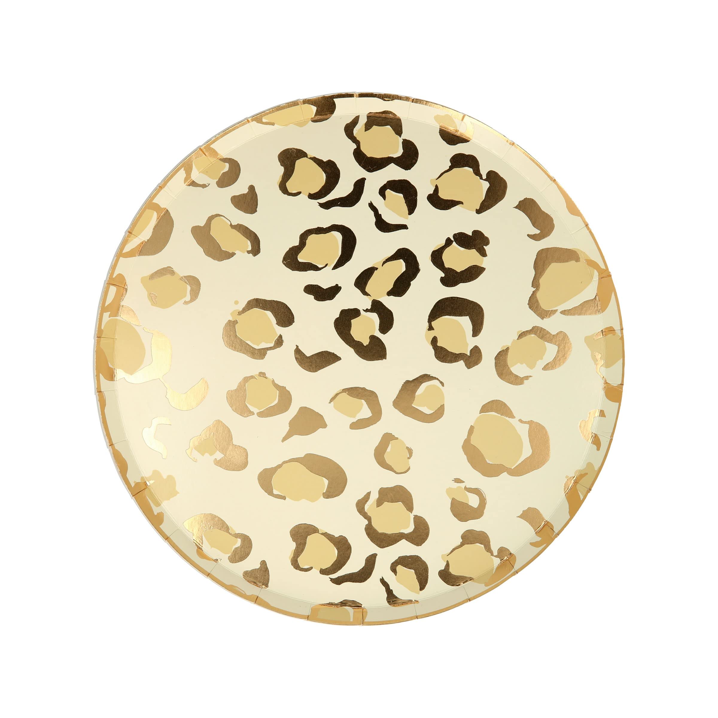 Meri Meri Safari Animal Print Party Plates, Pack of 8 Disposable Safari Plates with Gold Foil Accents, Available in 2 Sizes (Side & Dinner) – Beautiful Jungle Party Decorations - Image 5