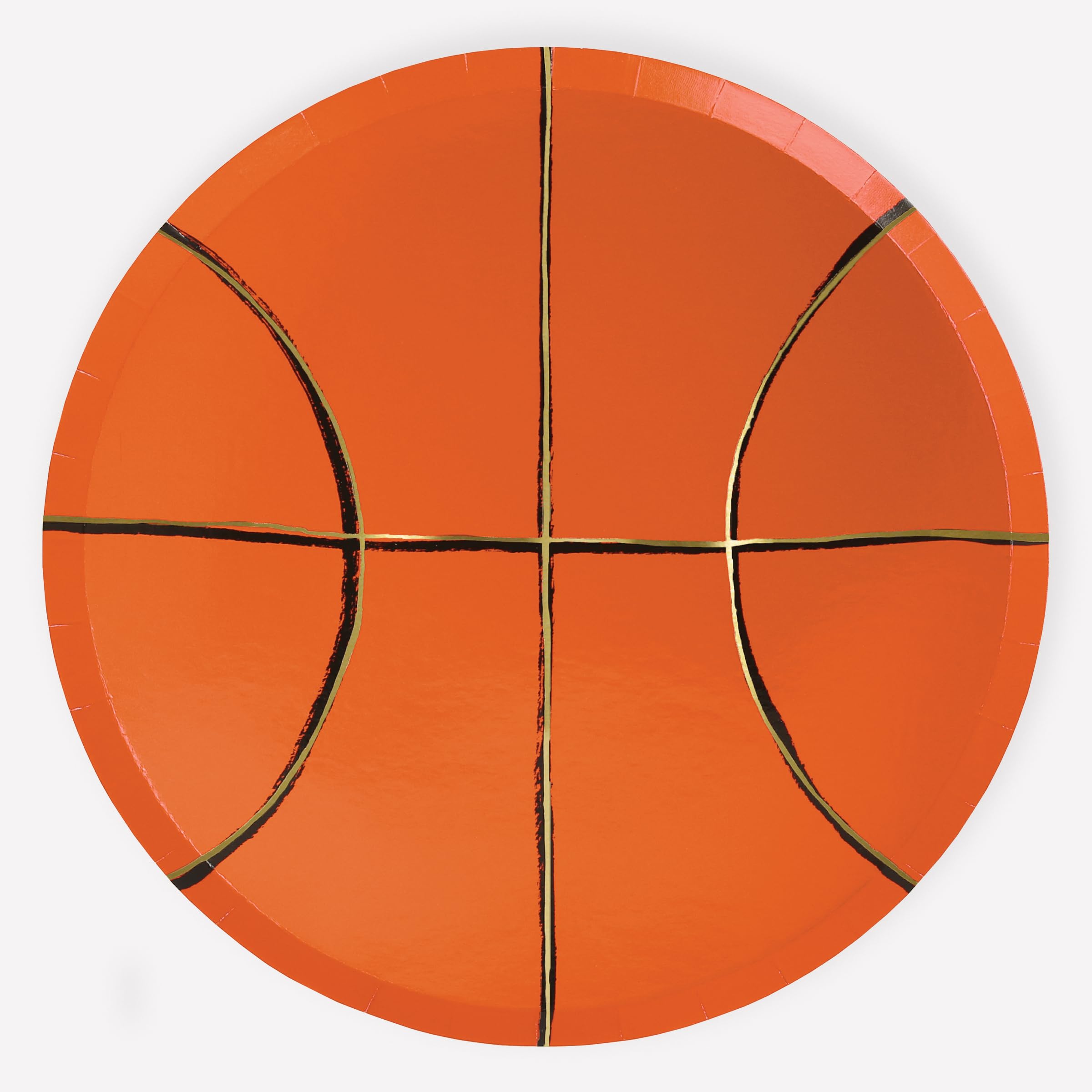 Meri Meri Sports Plates, Pack of 8 Disposable Baseball, Football, Soccer, Tennis, or Basketball Plates - Sports Themed Party Decorations