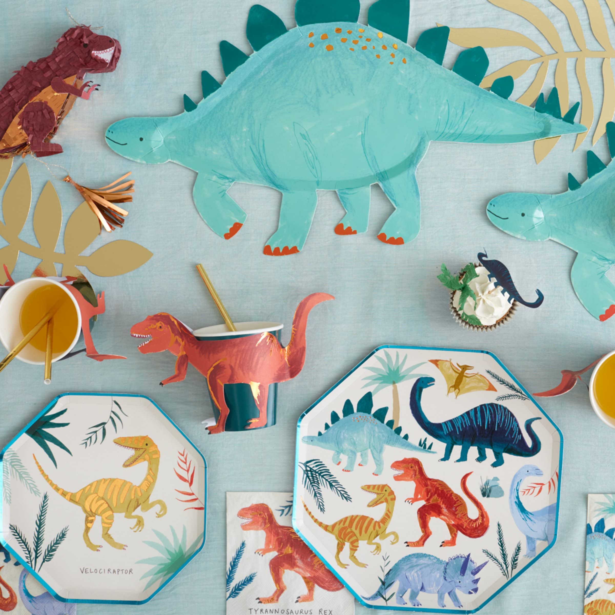 Meri Meri Stegosaurus Platters (Pack of 4) - Image 3