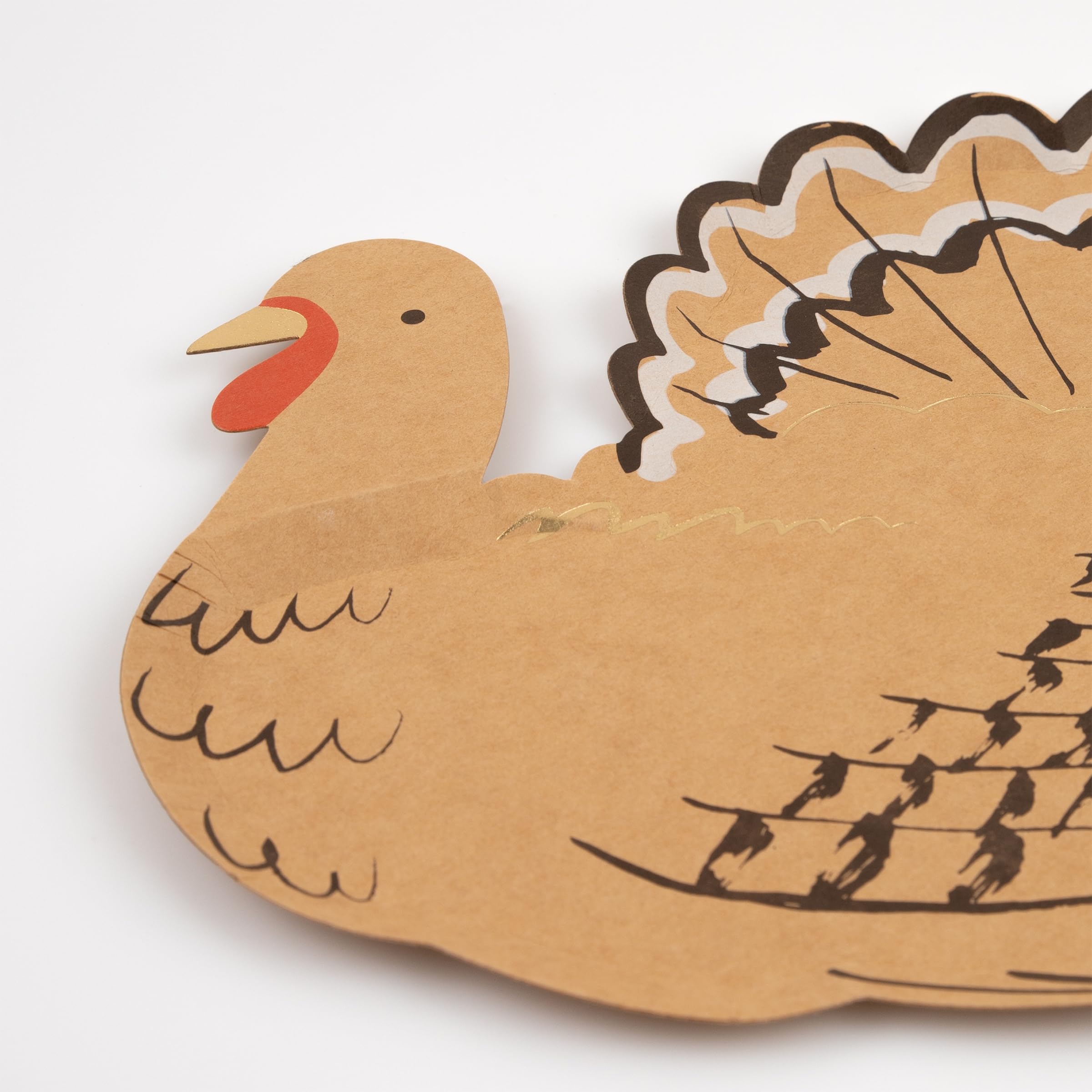 Meri Meri Thanksgiving Paper Plates, Pack of 8 Disposable Thanksgiving Plates, Festive Shaped Paper Dishes - Image 4