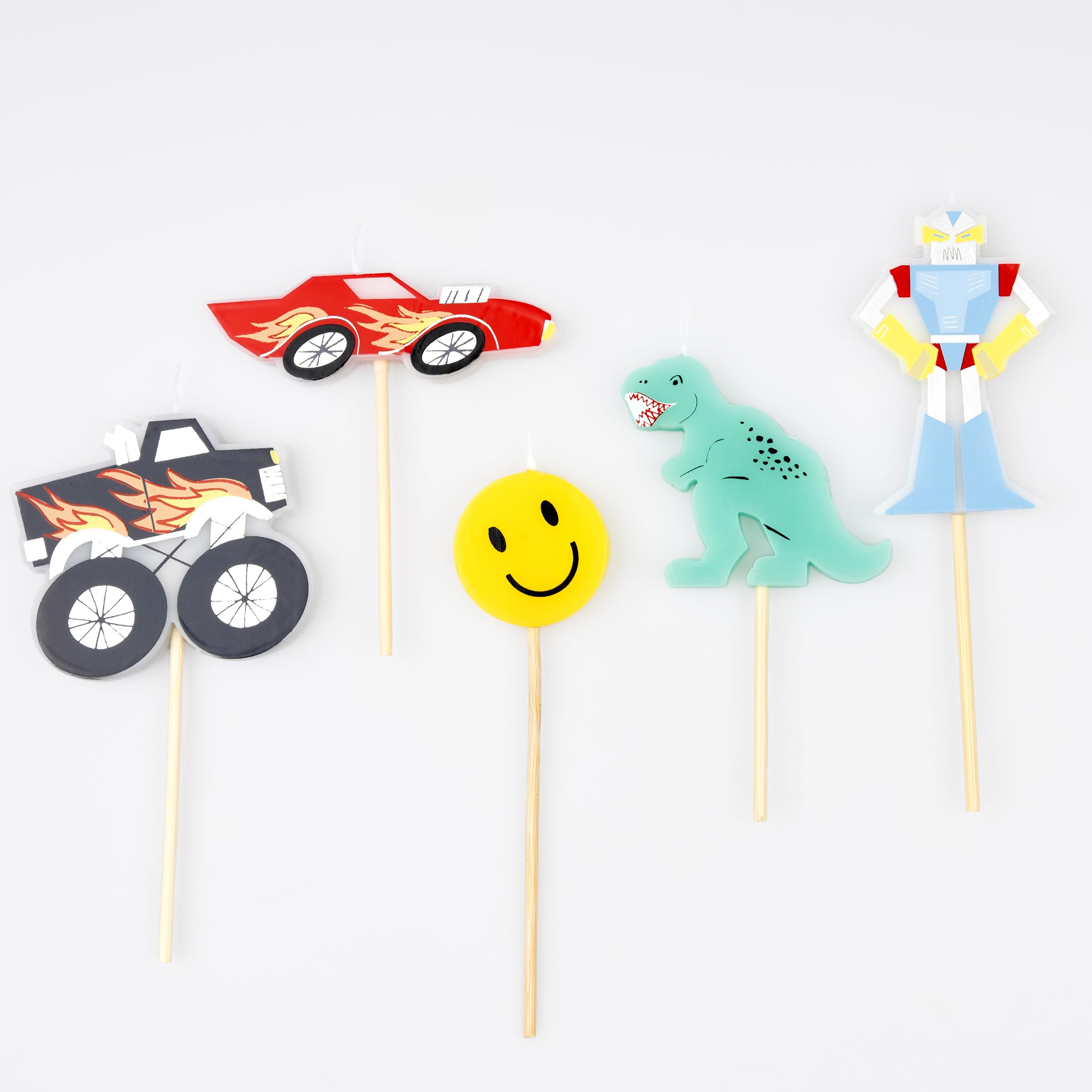 Meri Meri Toybox Icon Candles (Pack of 5), 80s Themed Party Decorations, 5 Designs, Average Height with Stick is 4", Unscented - Image 2