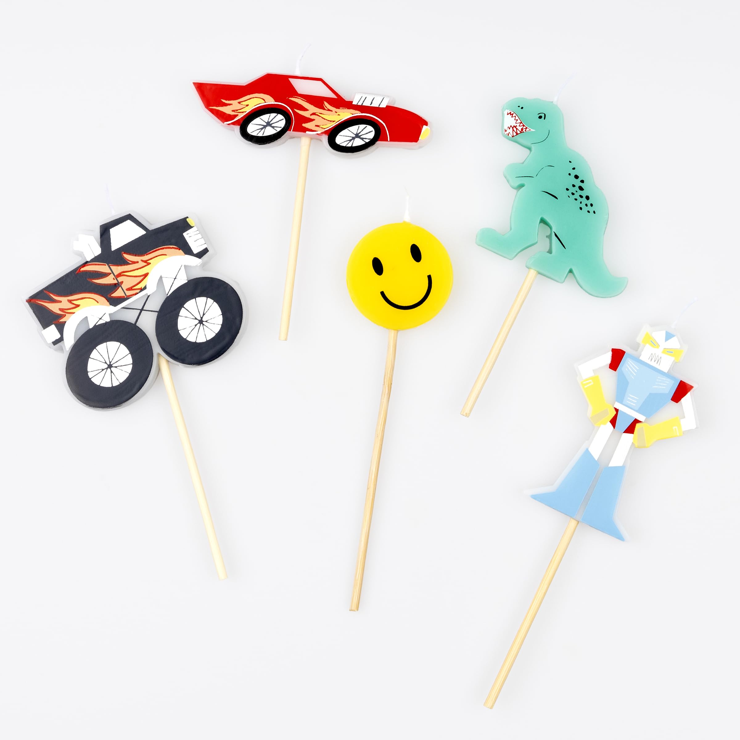 Meri Meri Toybox Icon Candles (Pack of 5), 80s Themed Party Decorations, 5 Designs, Average Height with Stick is 4", Unscented - Image 4