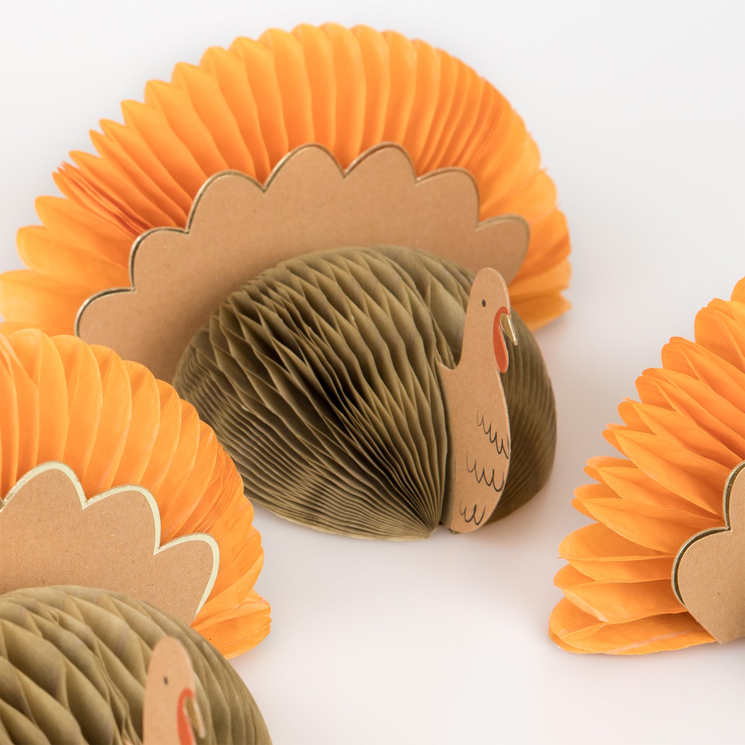 Meri Meri Turkey Place Cards (Pack of 8), 6" x 3" x 4.375" Thanksgiving Place Cards, Reusable Thanksgiving Table Decor - Image 4