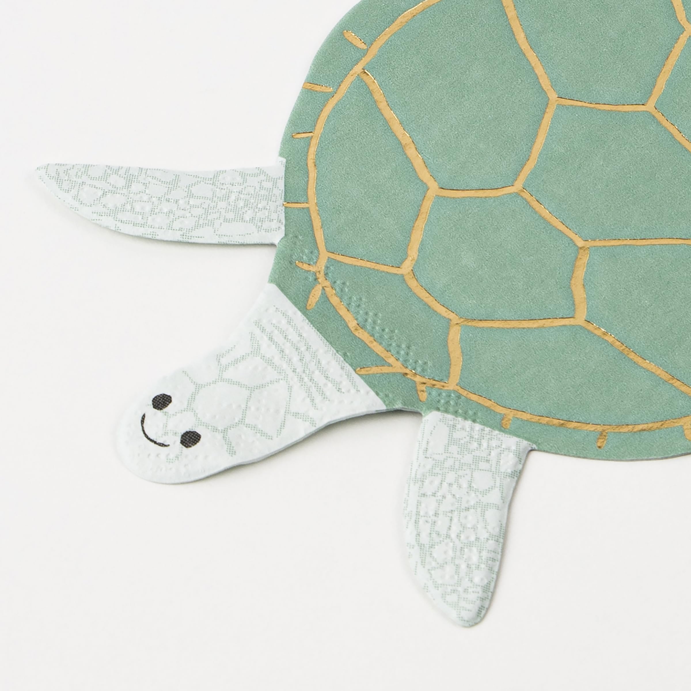 Meri Meri Turtle Napkins (Pack of 16), Thick & Absorbent 3-Ply Paper Napkins, Disposable - Image 4