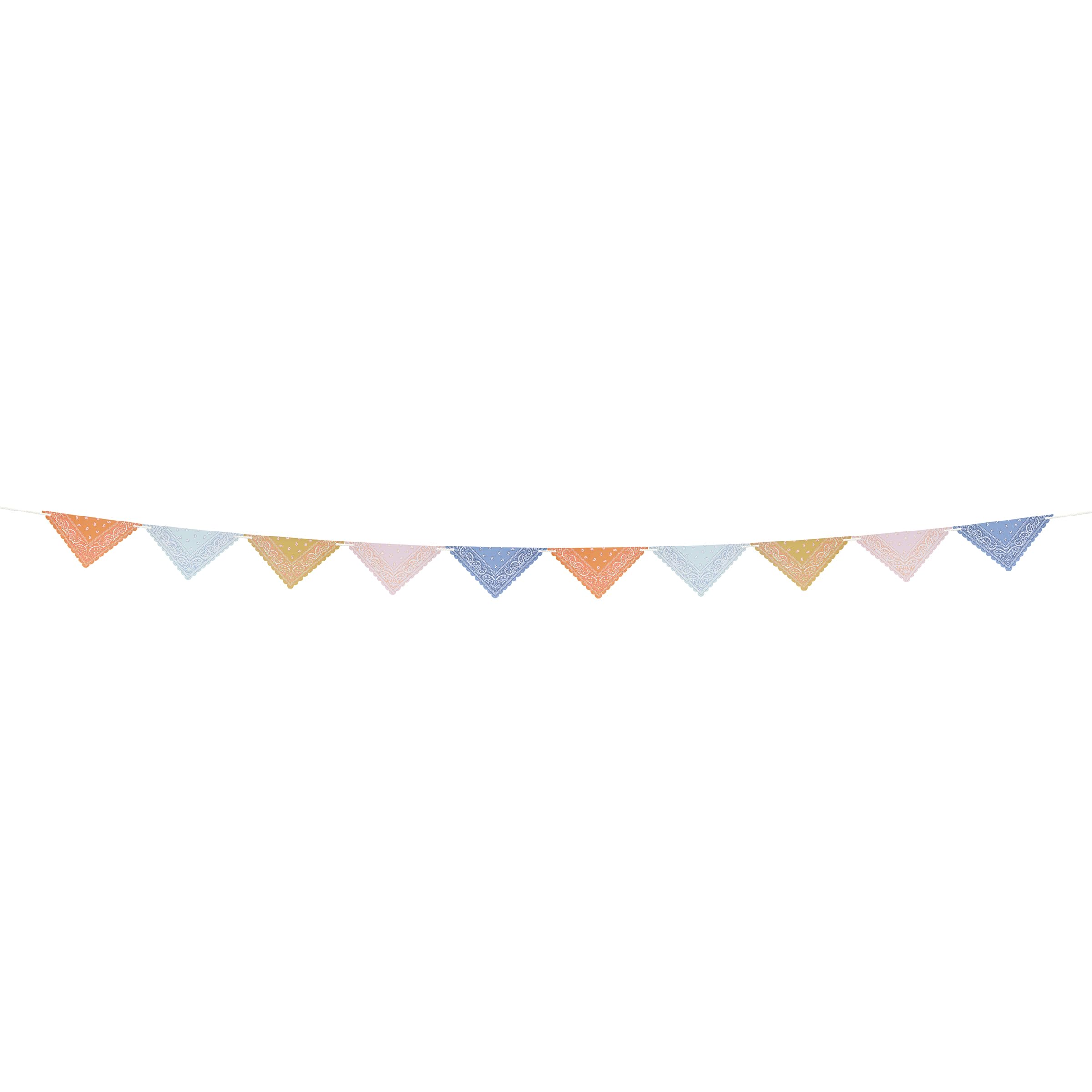 Meri Meri Western Bandana Flag Banner (Pack of 1), Reusable Party Decorations, 13.5' Party Banner Including Excess Cord - Image 2