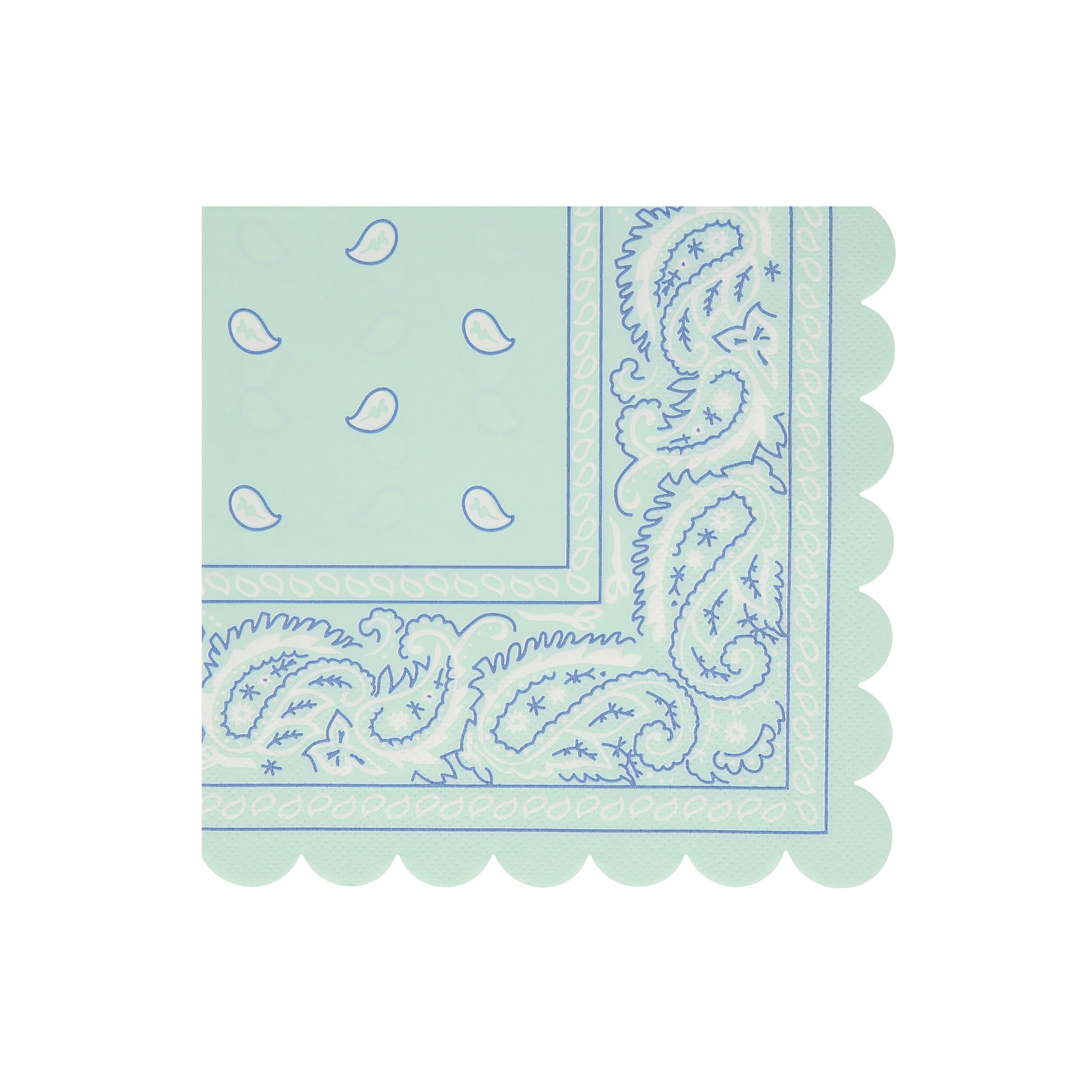 Meri Meri Western Bandana Party Napkins (Pack of 16), Disposable Paper Napkins, Kids & Adults, Scalloped Edge, 5 Vibrant Colours, Thick & Absorbent 3-Ply Paper - Image 4