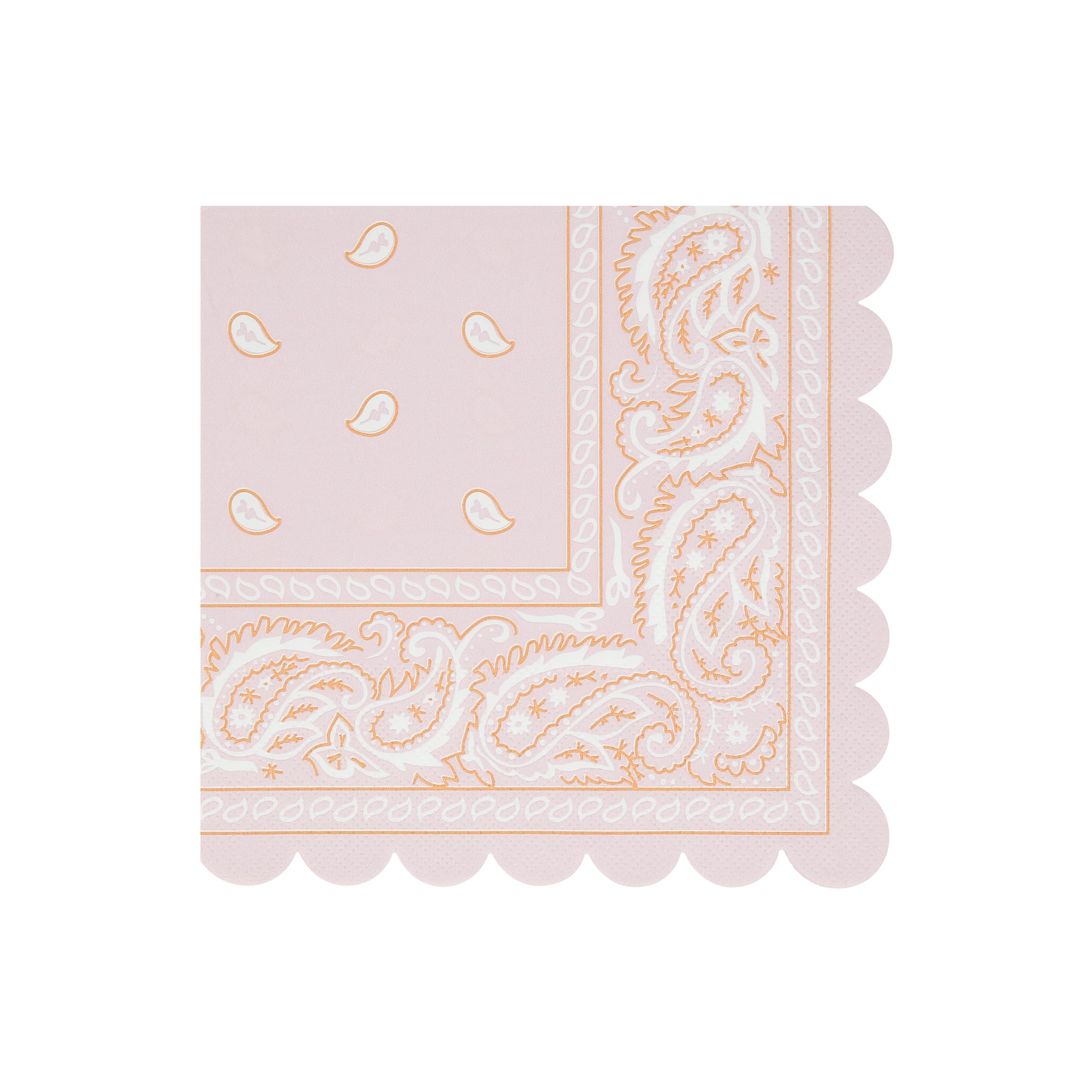 Meri Meri Western Bandana Party Napkins (Pack of 16), Disposable Paper Napkins, Kids & Adults, Scalloped Edge, 5 Vibrant Colours, Thick & Absorbent 3-Ply Paper - Image 6
