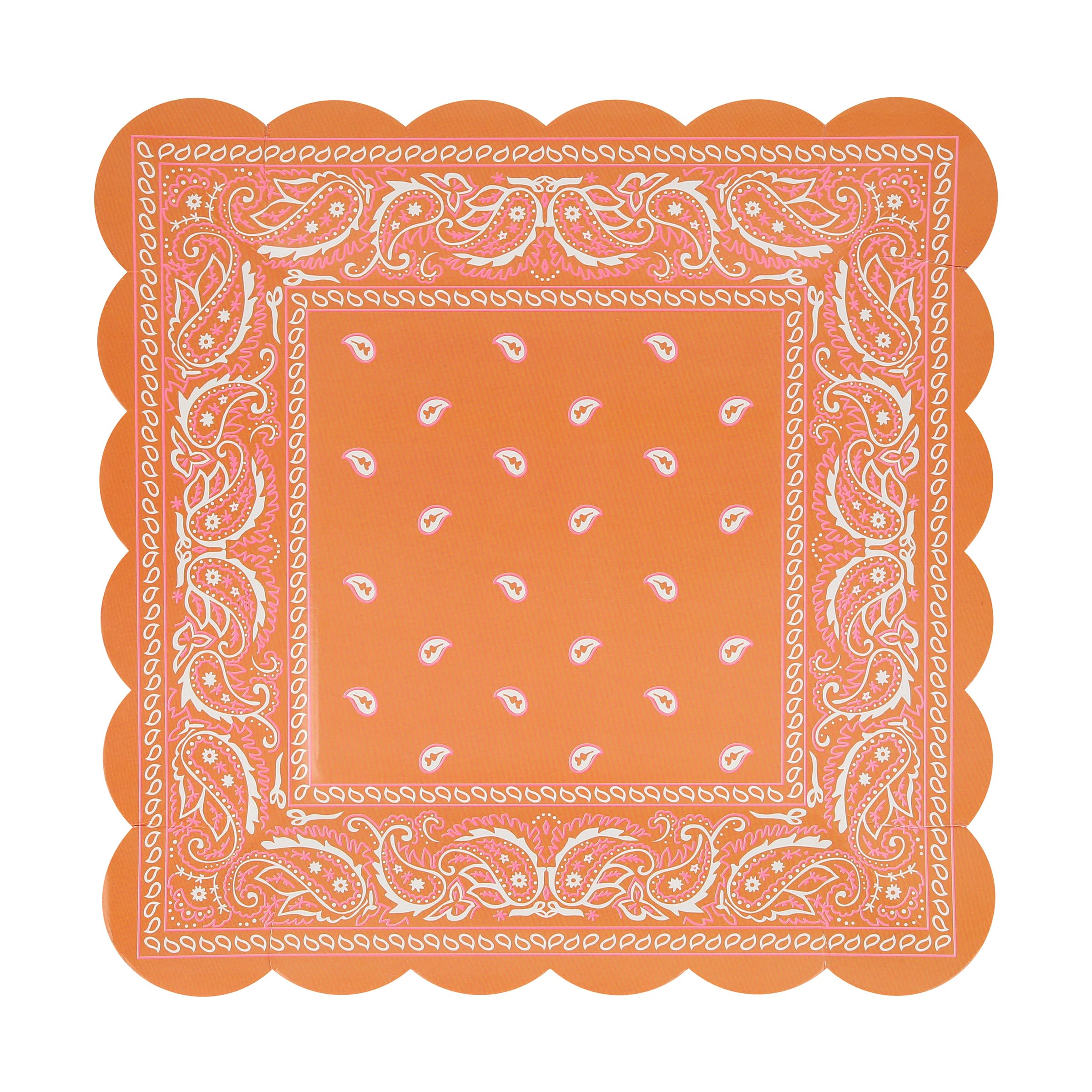 Meri Meri Western Bandana Square Party Plates (Pack of 8), Disposable Paper Plates, Cowboy Western Party Decorations, 8 Vibrant Colors, Paisley Design, 9.75" x 9.75" - Image 4