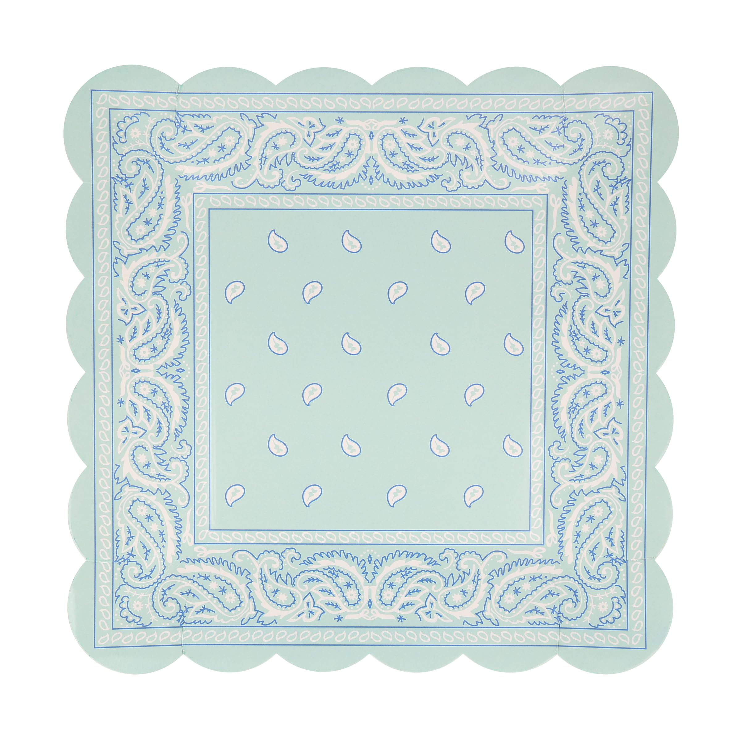 Meri Meri Western Bandana Square Party Plates (Pack of 8), Disposable Paper Plates, Cowboy Western Party Decorations, 8 Vibrant Colors, Paisley Design, 9.75" x 9.75" - Image 5